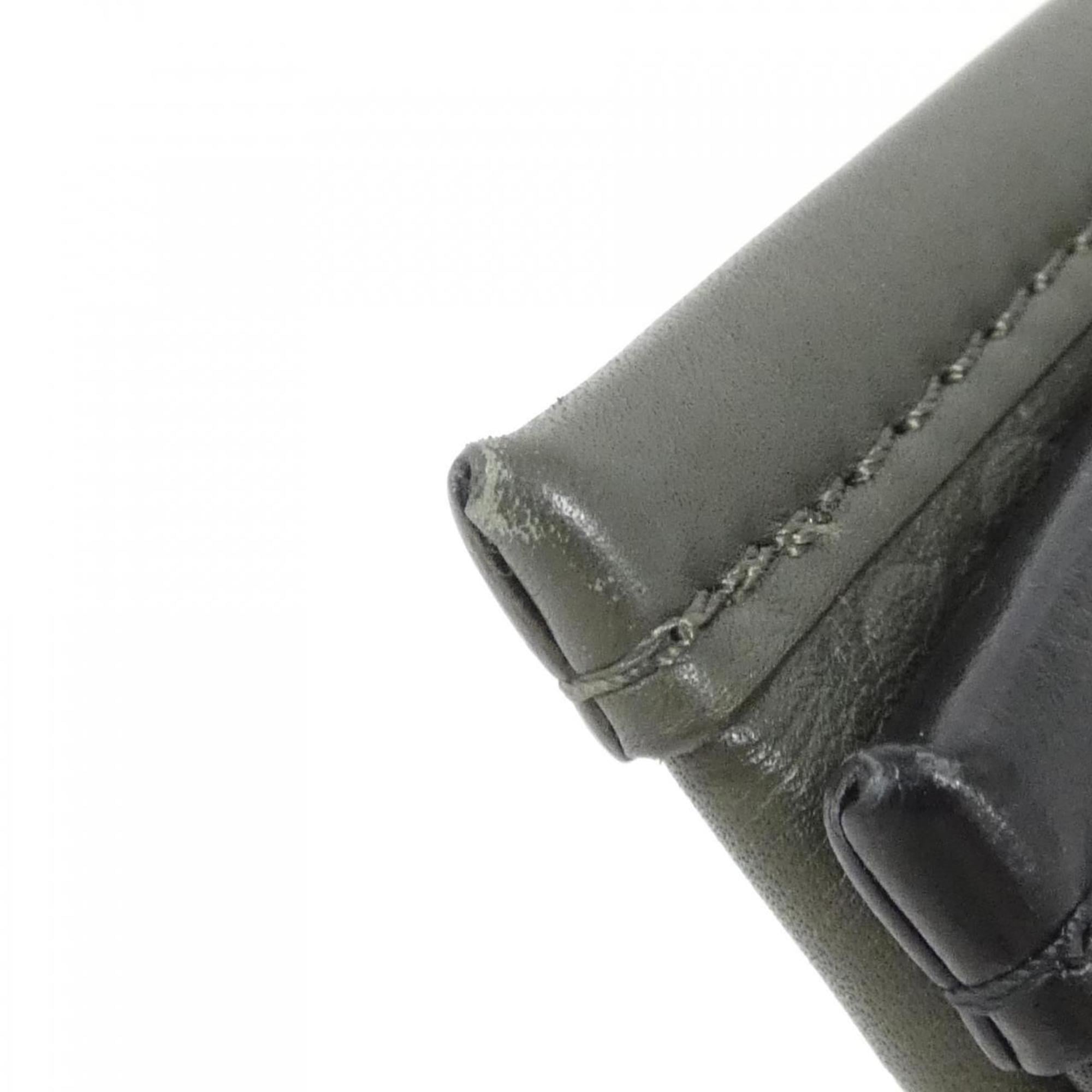 Louis Vuitton Black Khaki Leather Shoulder Bag