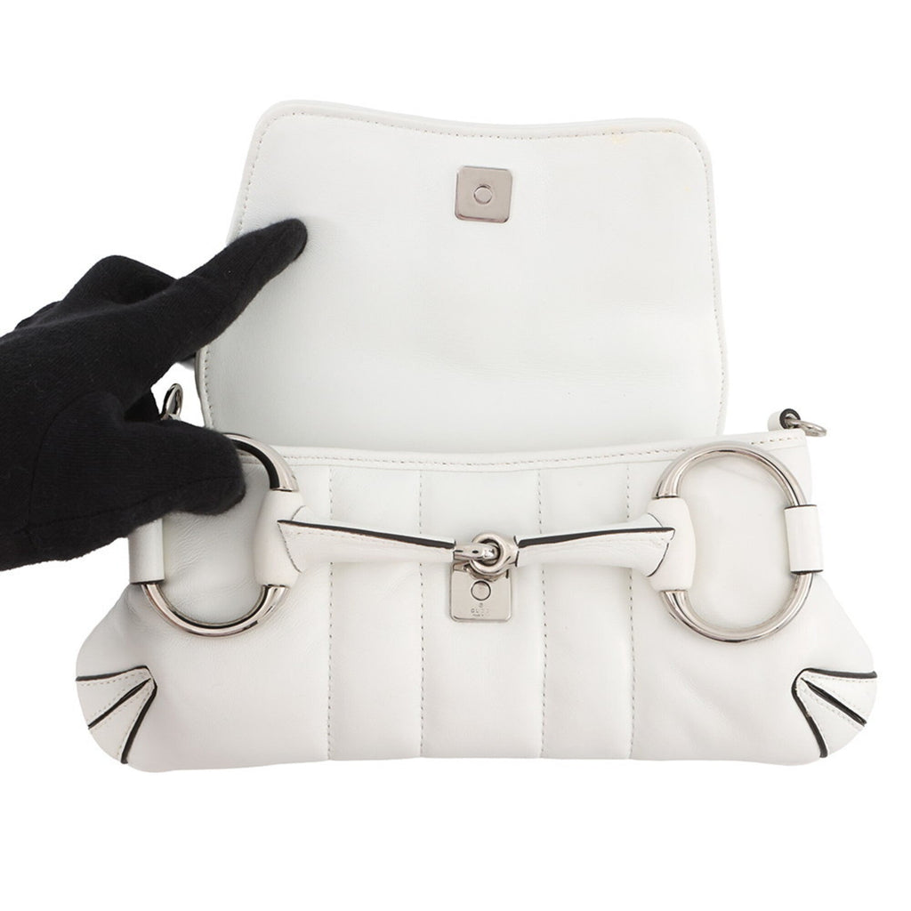 Gucci White Leather Handbag (Pre-Owned)