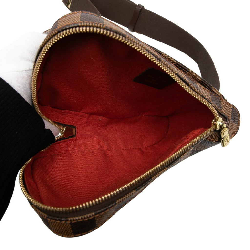 Louis Vuitton Brown Pvc Leather Shoulder Bag Sling Bag