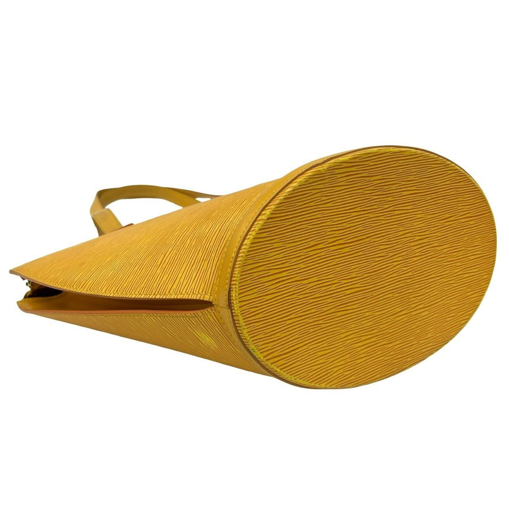 Louis Vuitton Yellow Leather Tote Bag