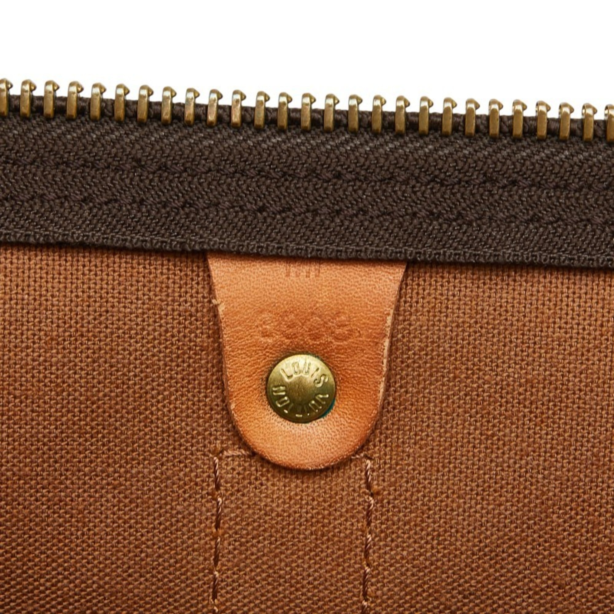 Louis Vuitton Brown Pvc Leather Boston Bag