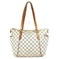 Louis Vuitton Galle White Yellow Damier Azur Shoulder Bag Tote Bag