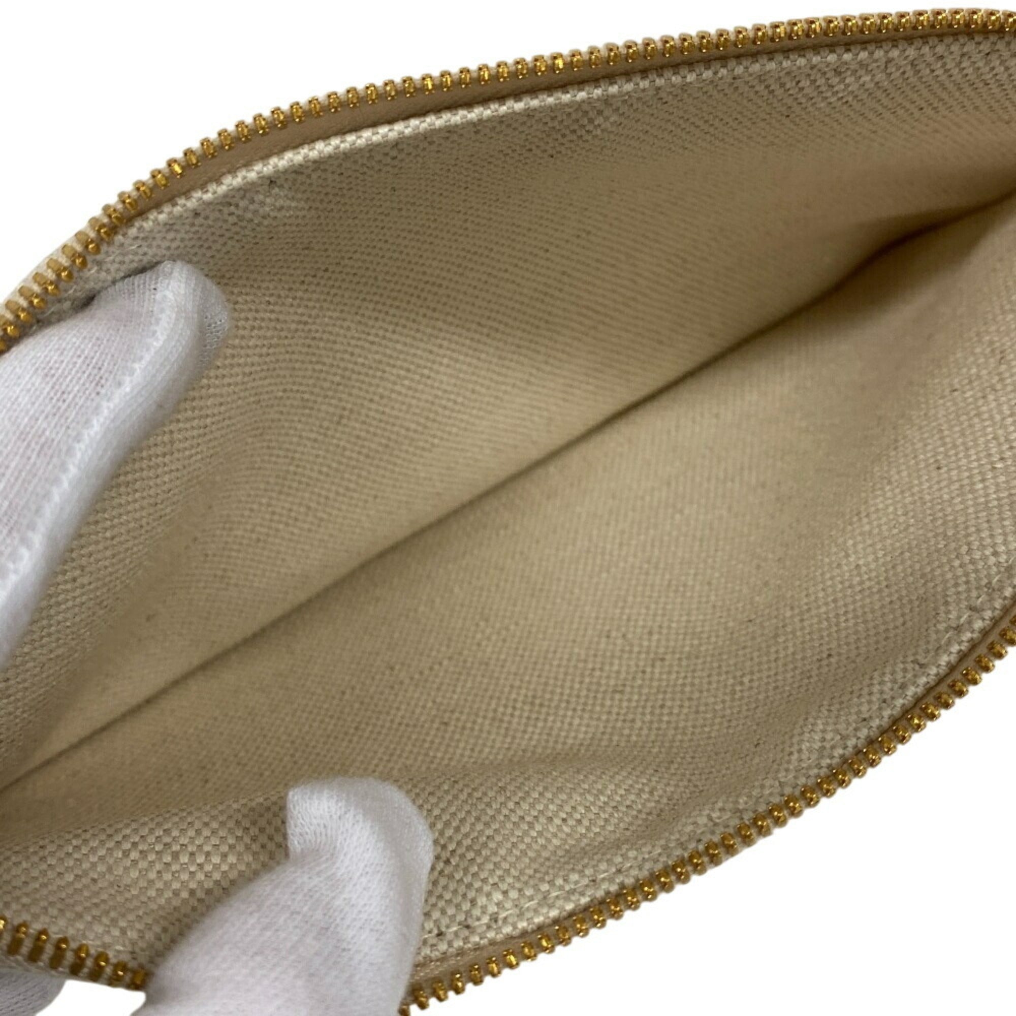 Bottega Veneta Ivory Canvas Leather Handbag