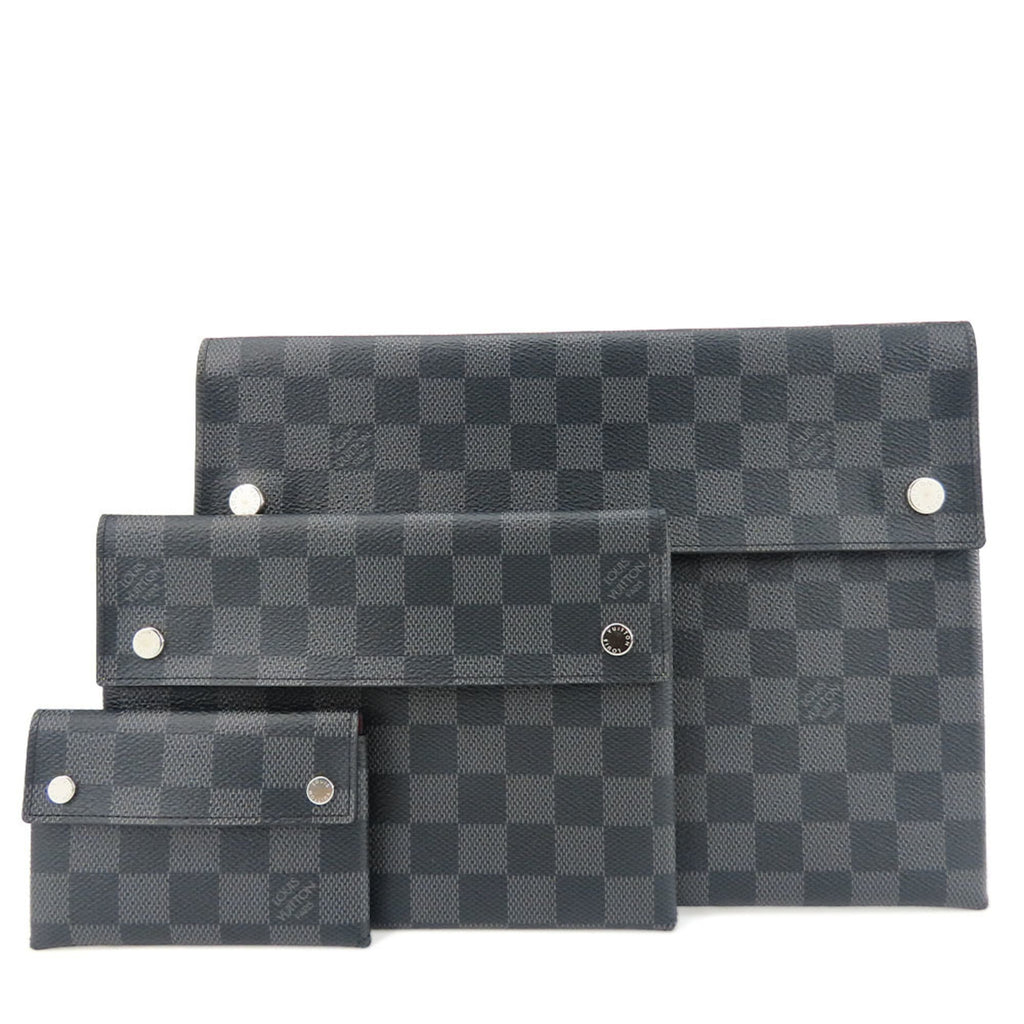 Louis Vuitton Damier Graphite Black Gray Damier Graphite Clutch Bag