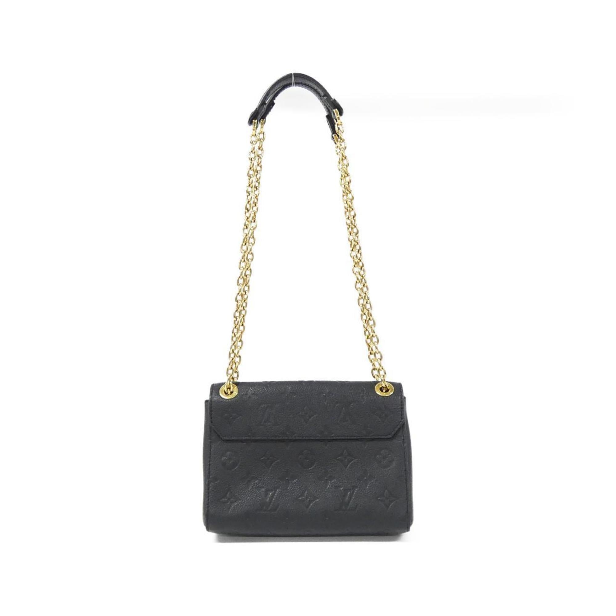 Louis Vuitton Black Leather Shoulder Bag