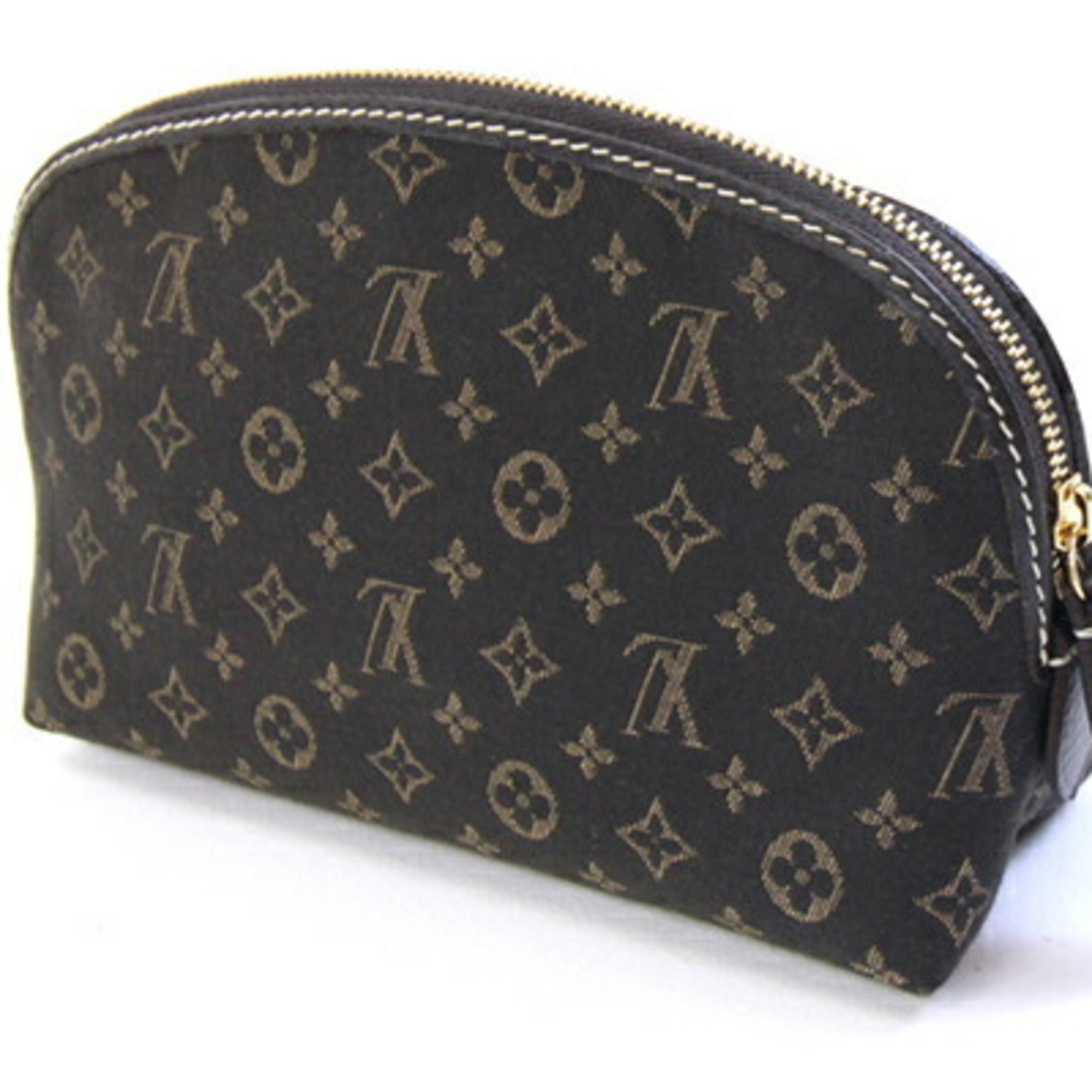 Louis Vuitton Dark Brown Fusain Monogram Idylle Canvas Pochette Pouch
