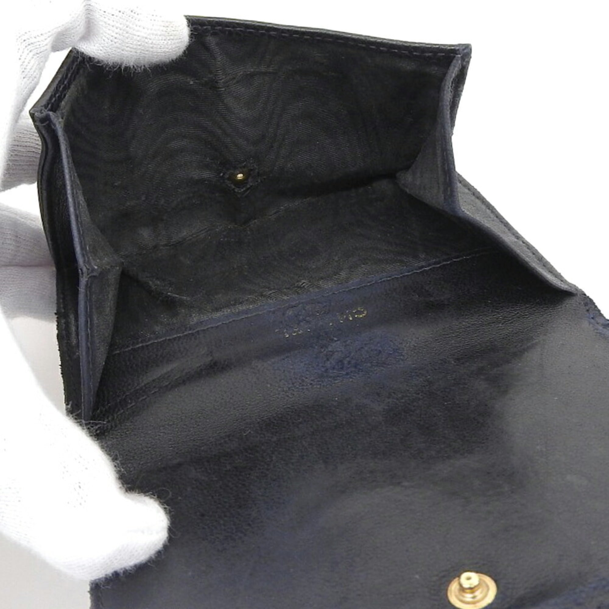 Chanel Black Grained Calfskin Wallet (Bi-Fold)