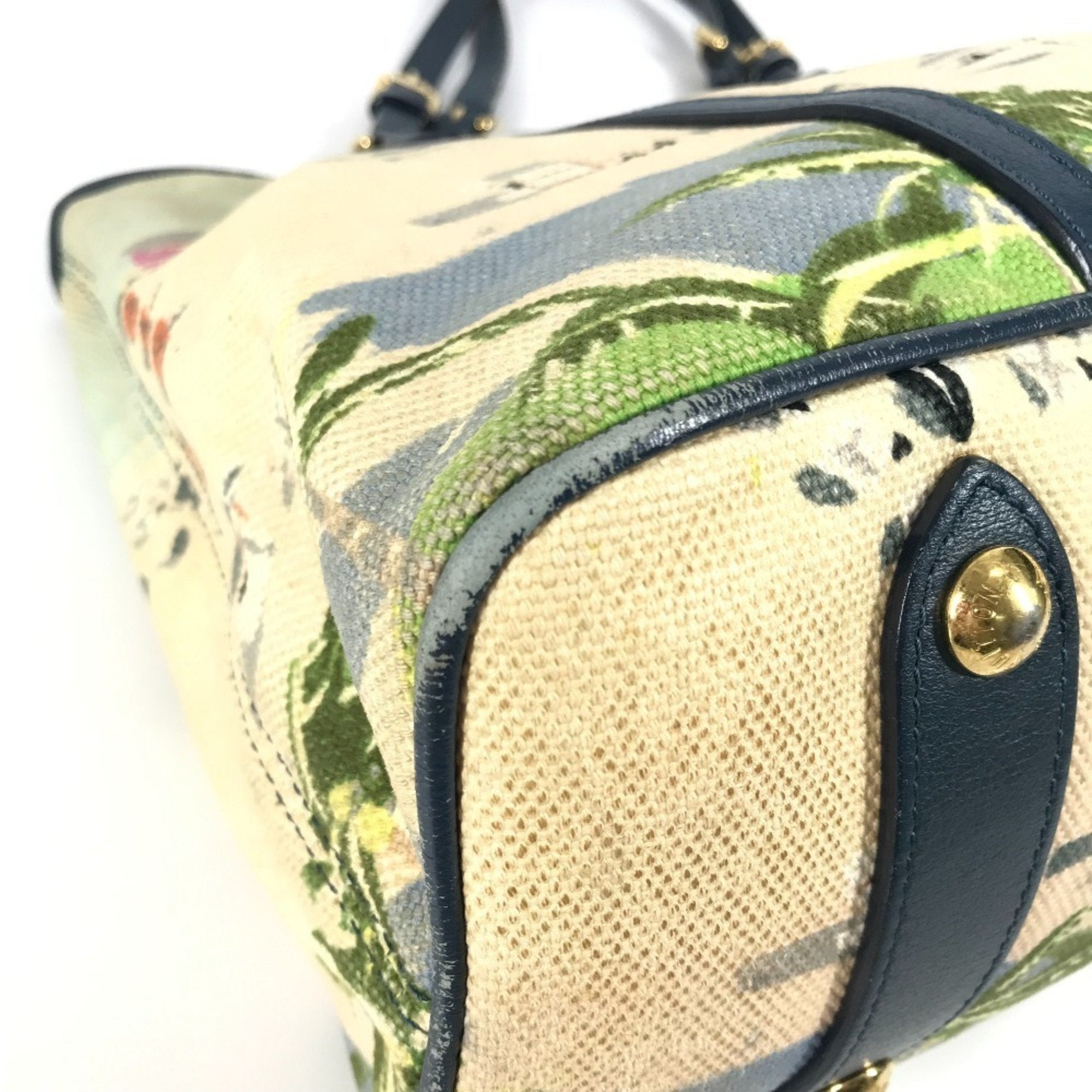 Louis Vuitton Blue Canvas Shoulder Bag Tote Bag