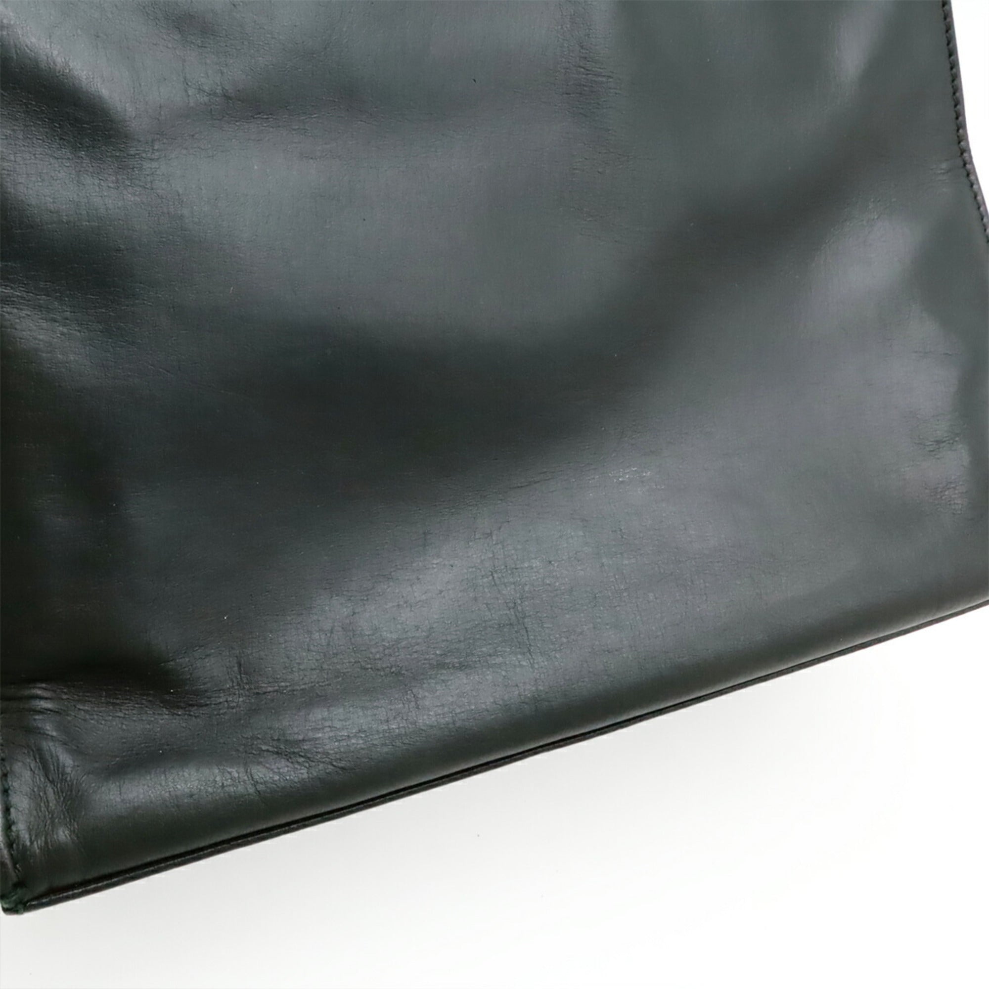 Balenciaga Dark Green Leather Handbag Shoulder
