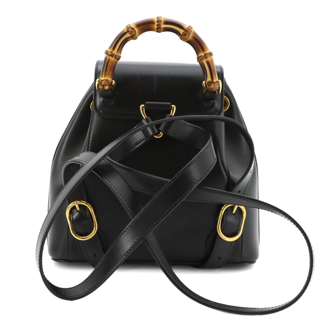 Gucci Black Leather Backpack (Pre-Owned)