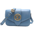 Louis Vuitton Blue Leather Shoulder Bag