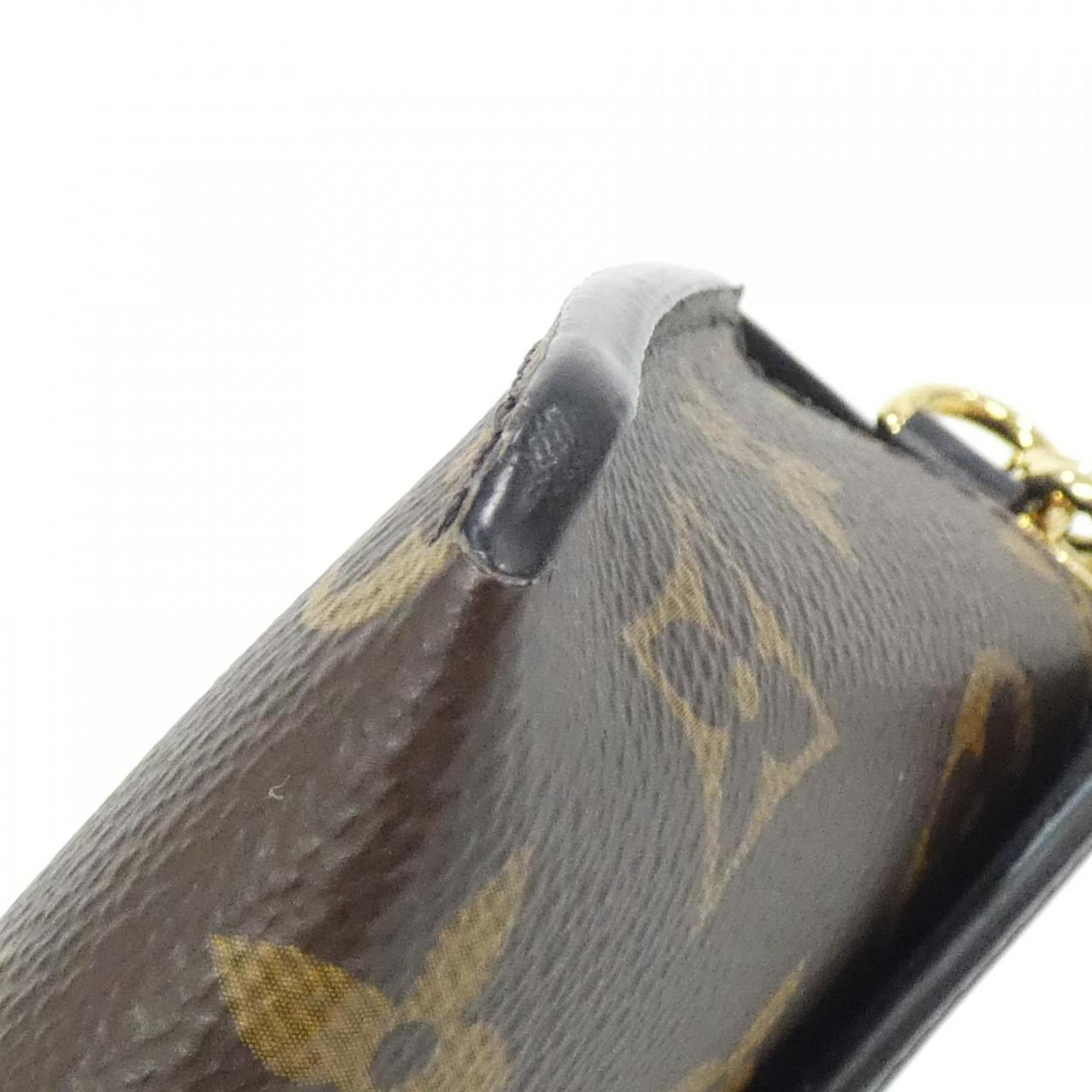 Louis Vuitton Brown Coated Canvas Leather Shoulder Bag