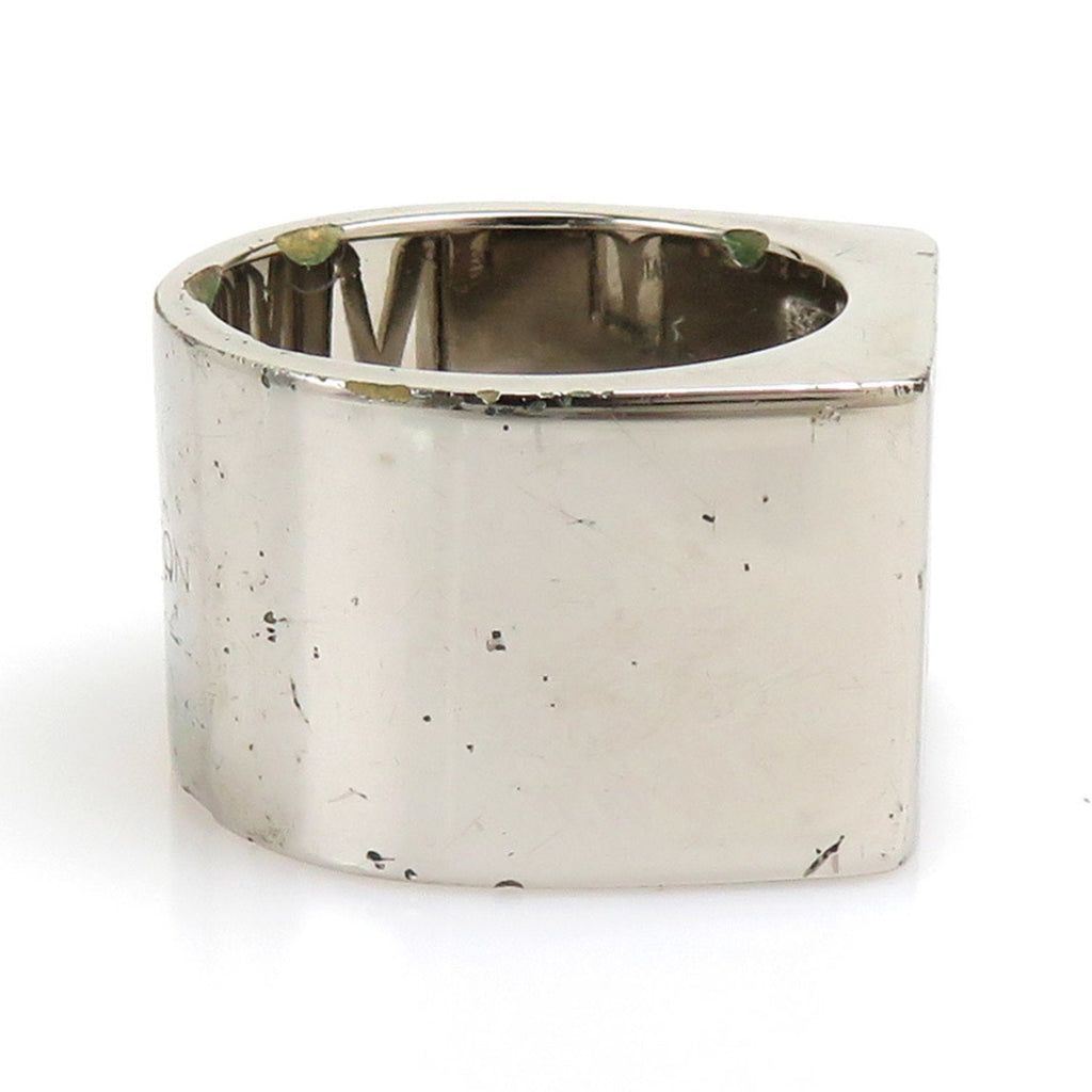 Louis Vuitton Silver Metal Band Ring