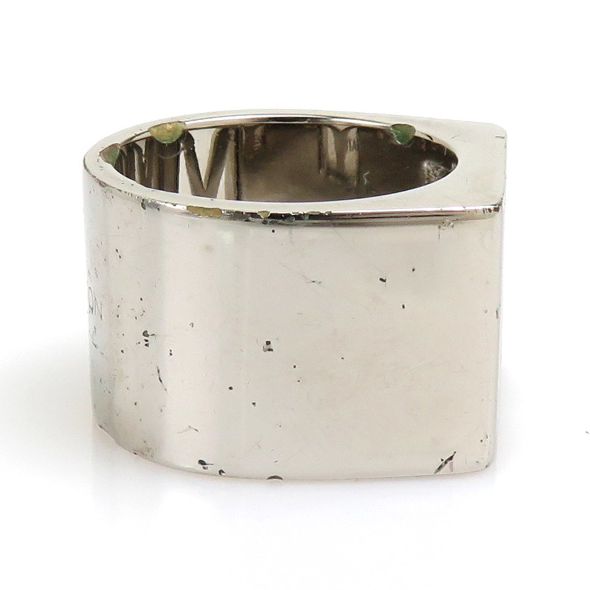 Louis Vuitton Silver Metal Band Ring