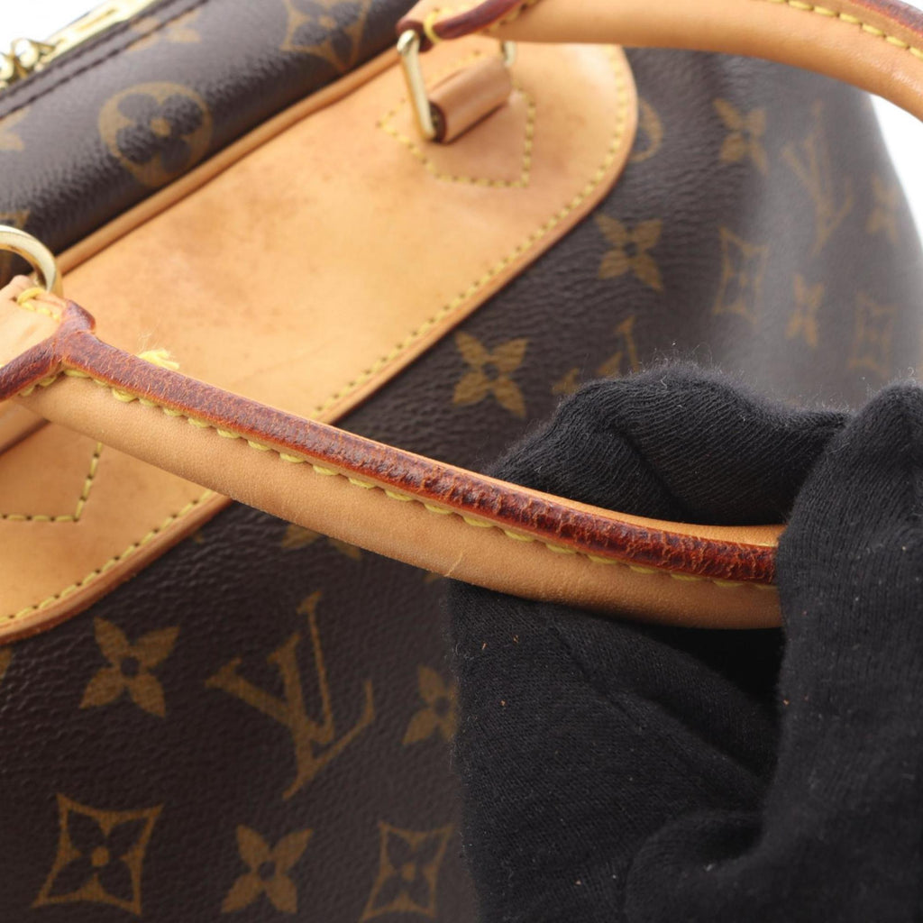 Louis Vuitton Brown Monogram Coated Canvas Leather Handbag