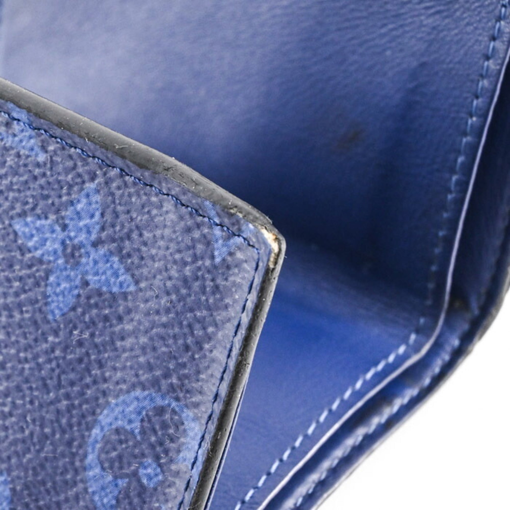 Louis Vuitton Blue Taigarama Wallet (Tri-Fold)