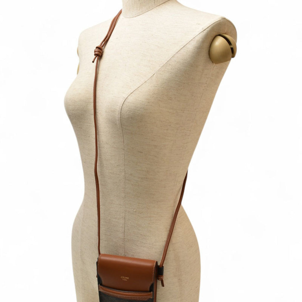 Celine Brown Pvc Leather Shoulder Bag