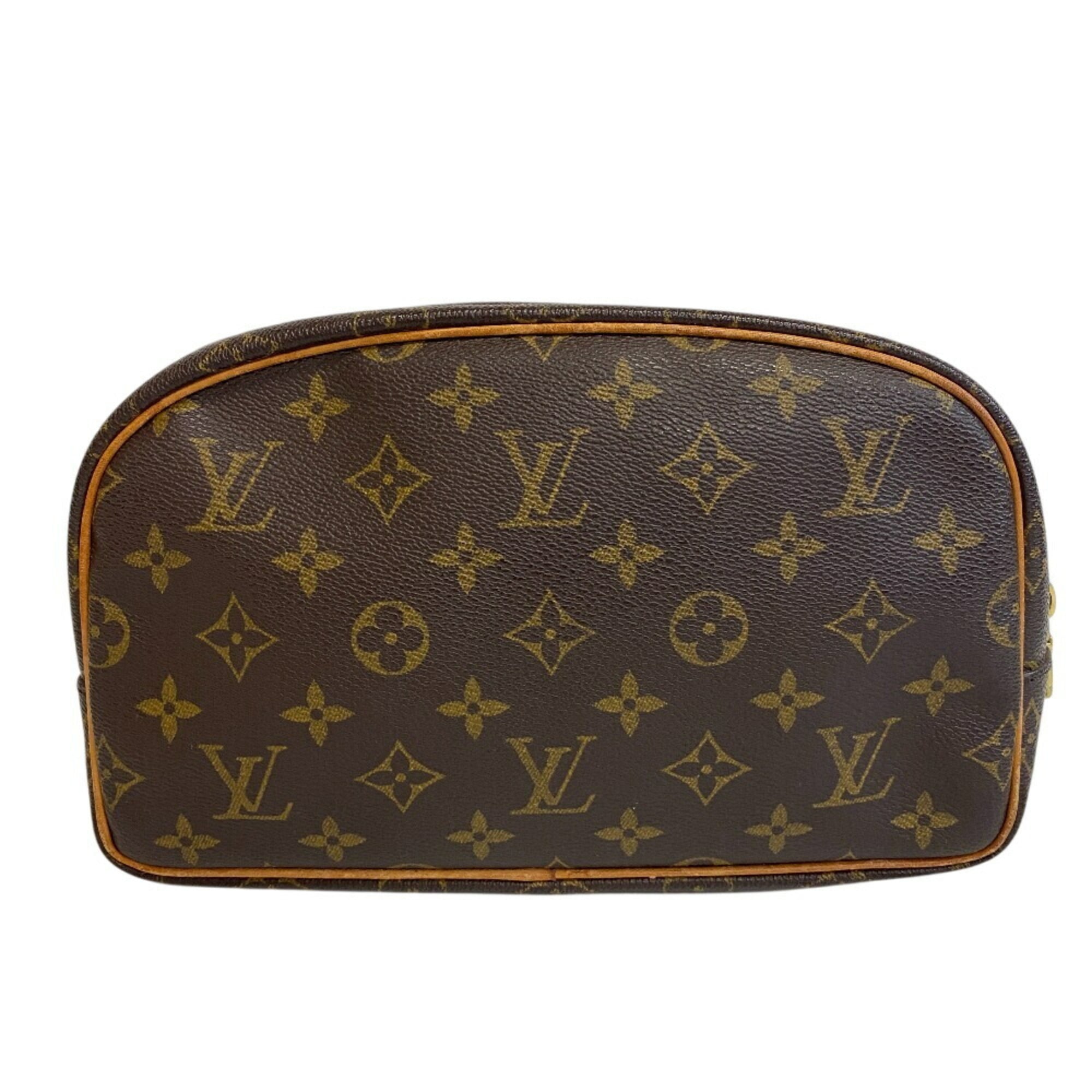 Louis Vuitton Brown Leather Clutch Bag Pouch