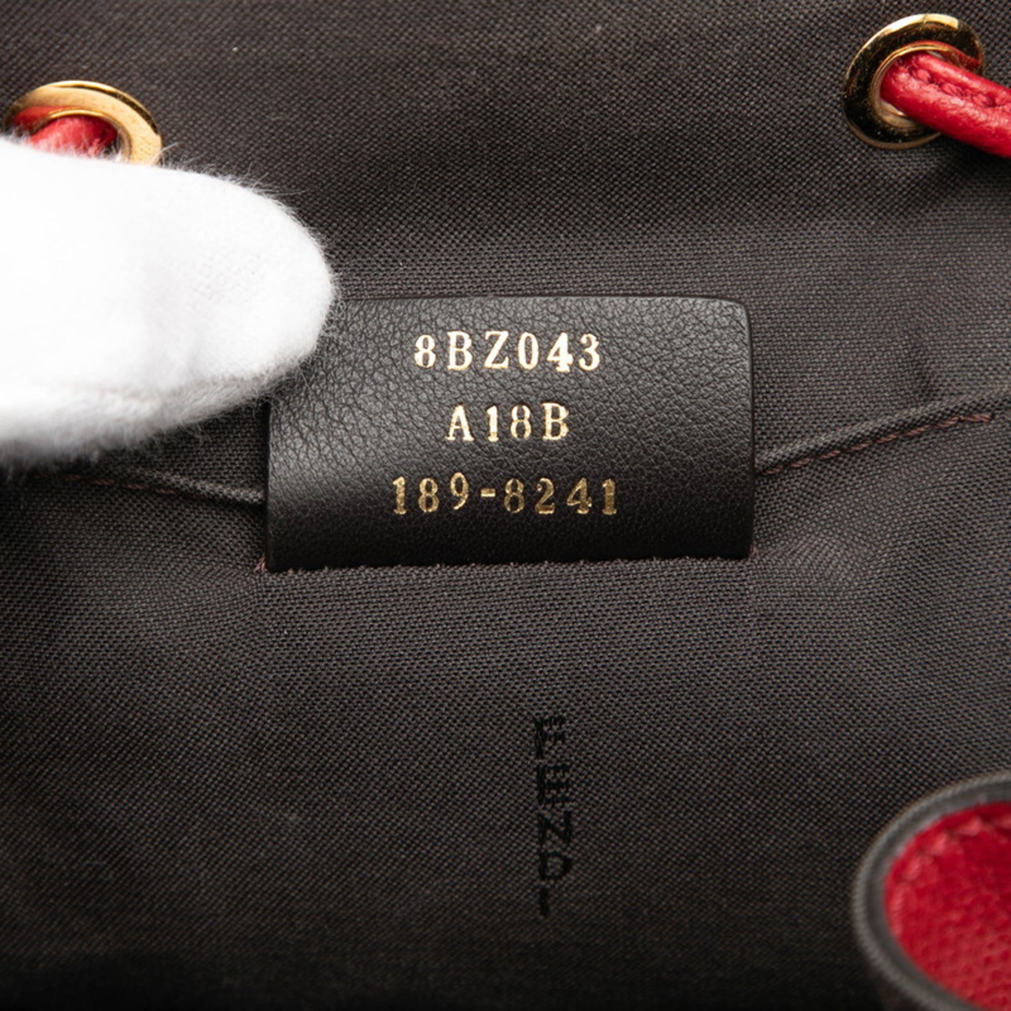 Fendi Red Color Leather Backpack