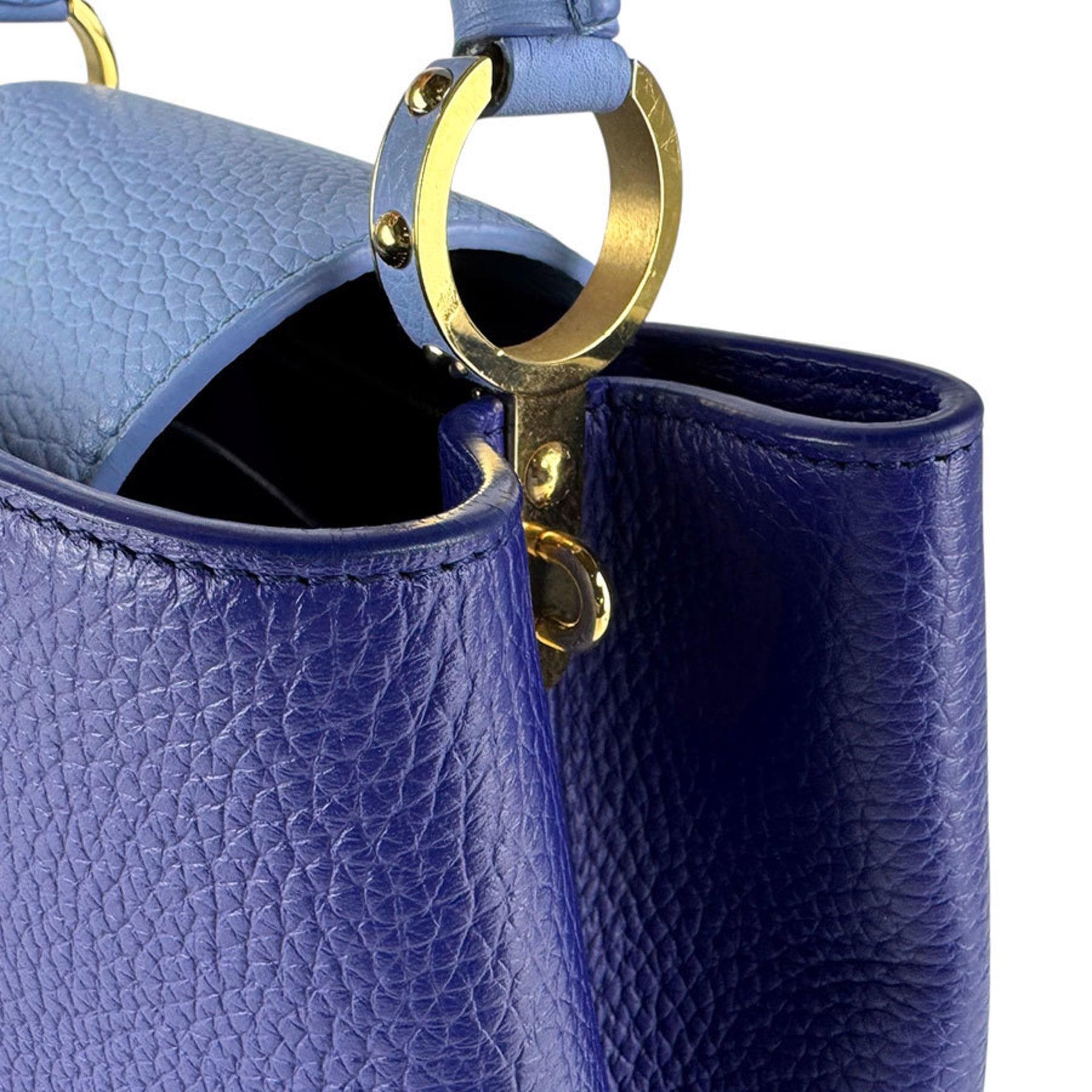 Louis Vuitton Blue Leather Handbag Shoulder Bag