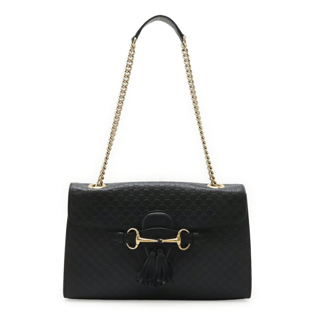 Gucci Microguccissima Black Micro Gg Leather Shoulder Bag (Pre-Owned)