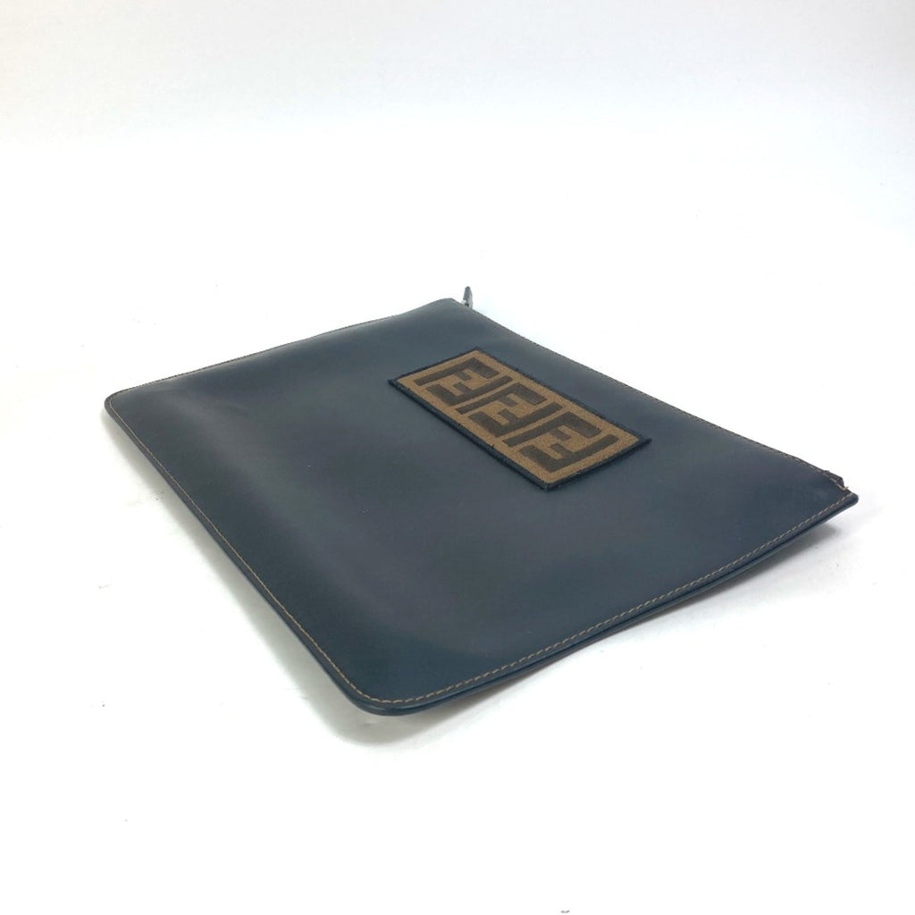 Fendi Black Leather Clutch Bag