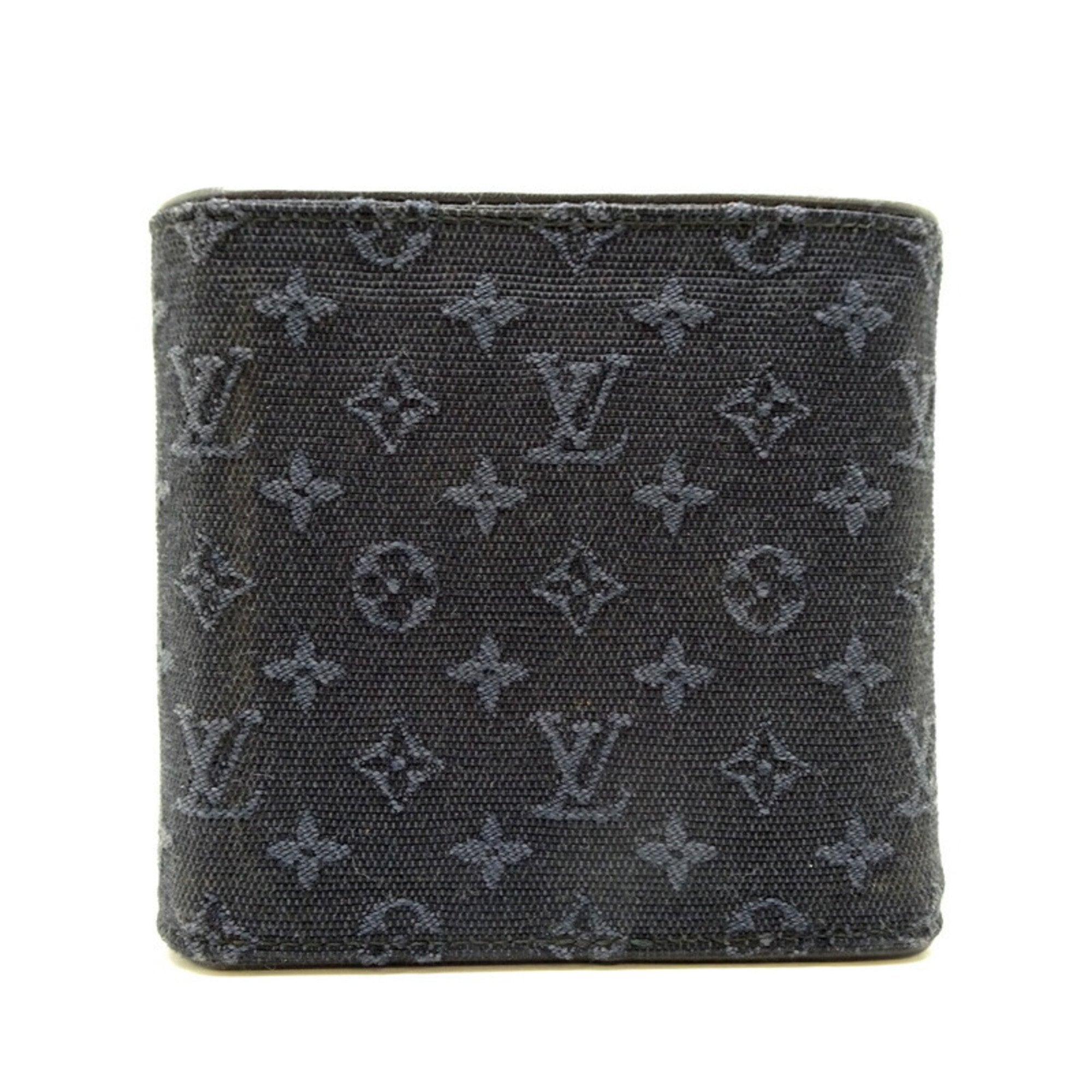 Louis Vuitton Monogram Mini Galle Monogram Navy Monogram Mini Wallet (Tri-Fold)