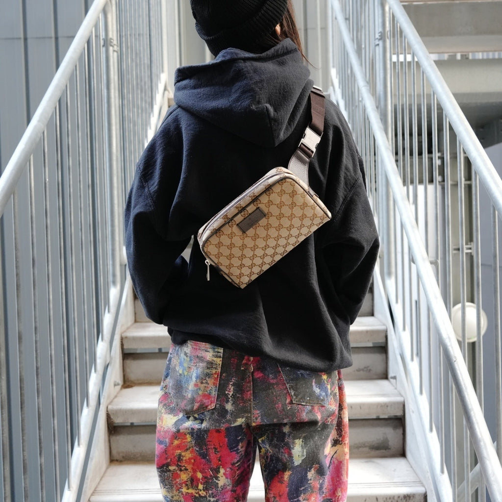Gucci Gg Canvas Brown Gg Canvas Fanny Pack (Pre-Owned)