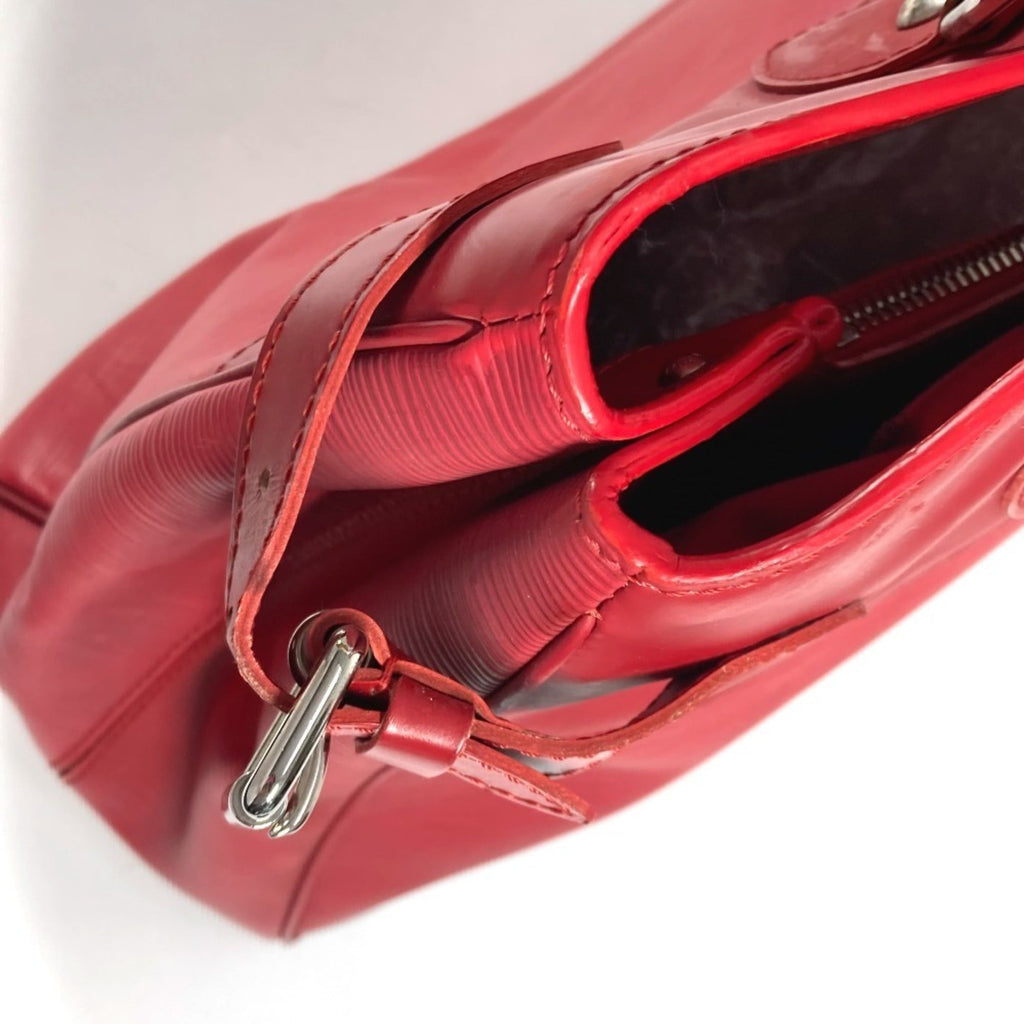 Louis Vuitton Red Color Epi Leather Handbag Shoulder Bag Tote Bag