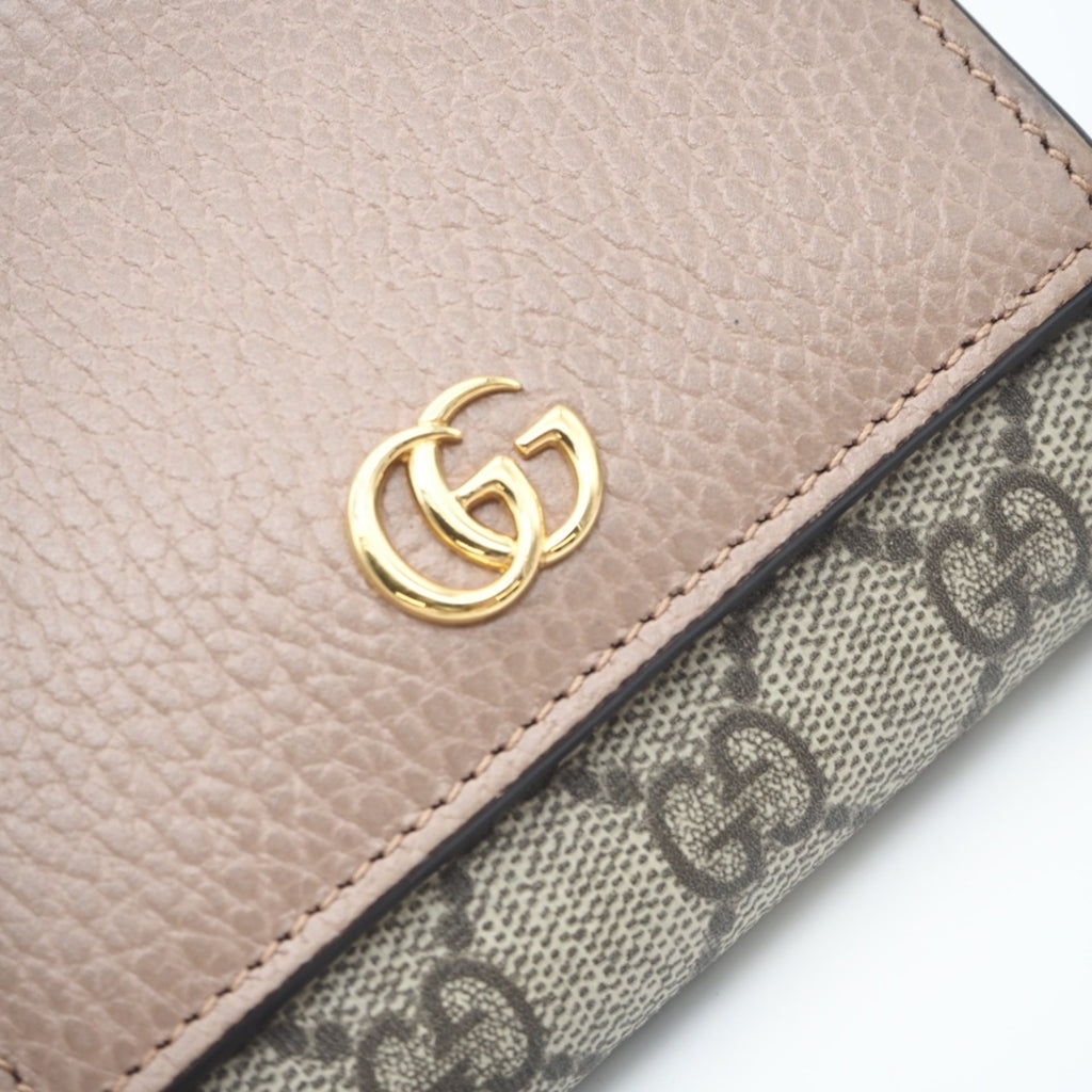 Gucci Gg Supreme Beige Brown Gg Supreme Wallet (Bi-Fold) (Pre-Owned)