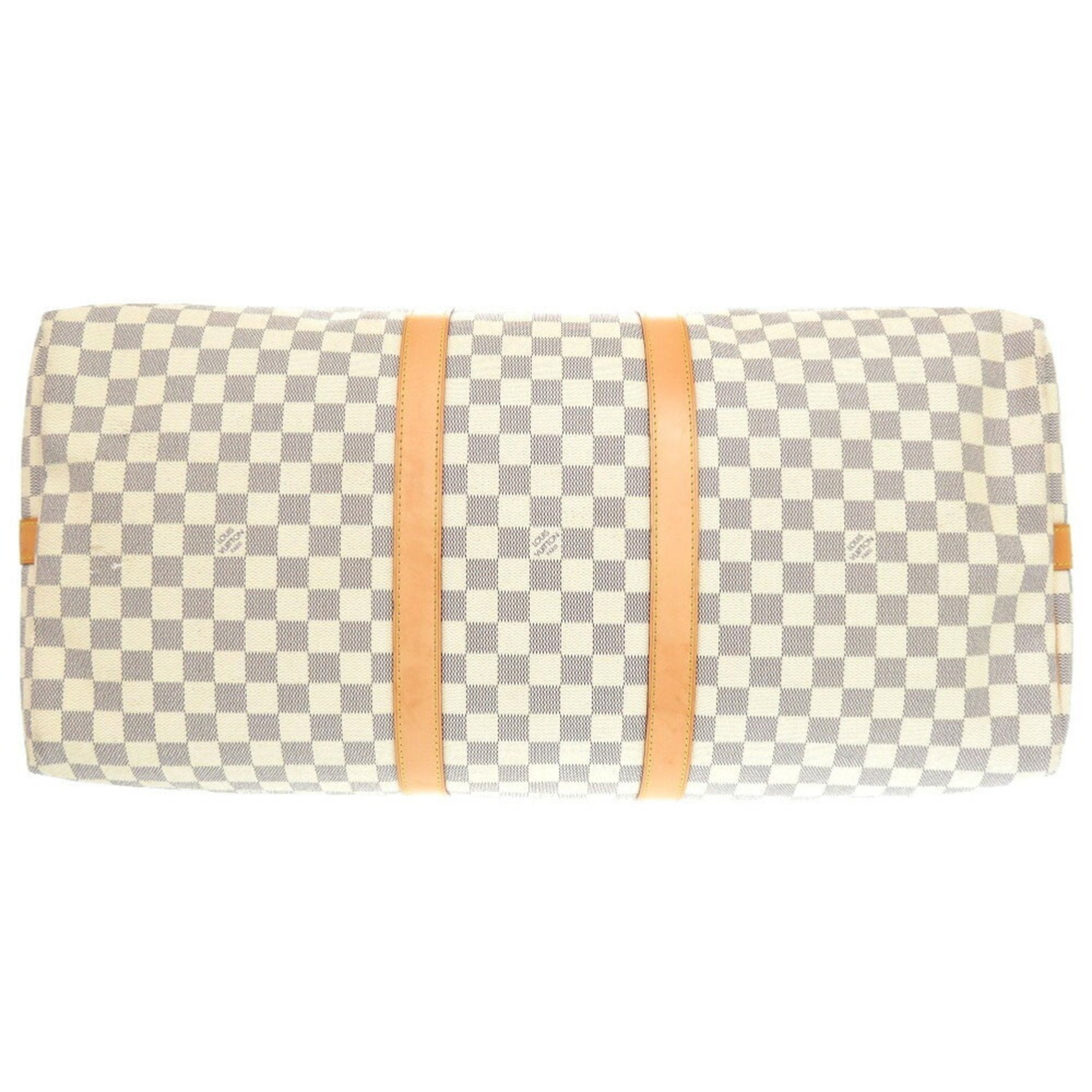 Louis Vuitton White Damier Azur Boston Bag