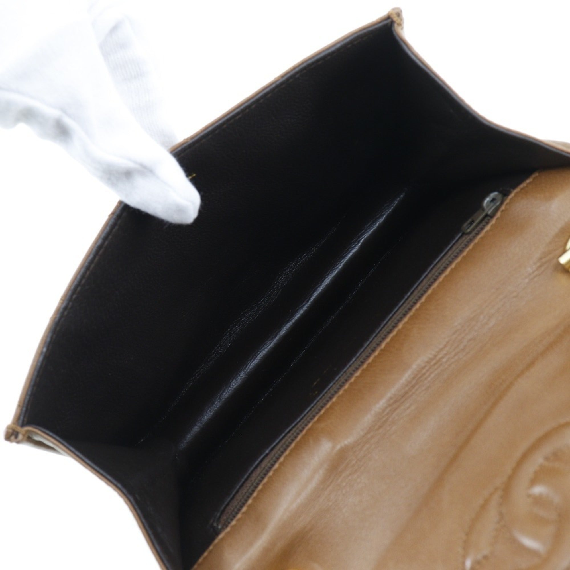 Chanel Beige Leather Handbag