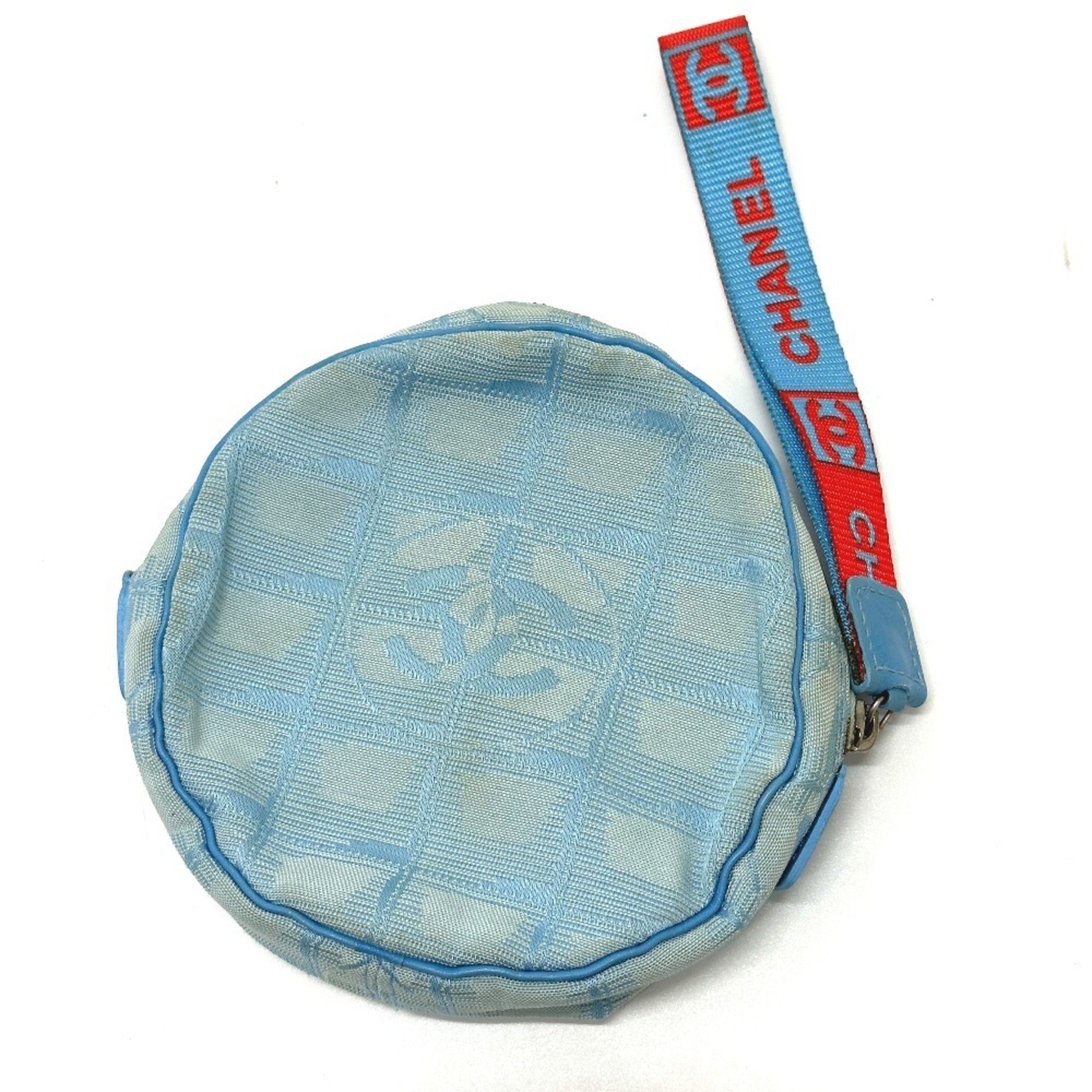 Chanel Blue Nylon Pouch