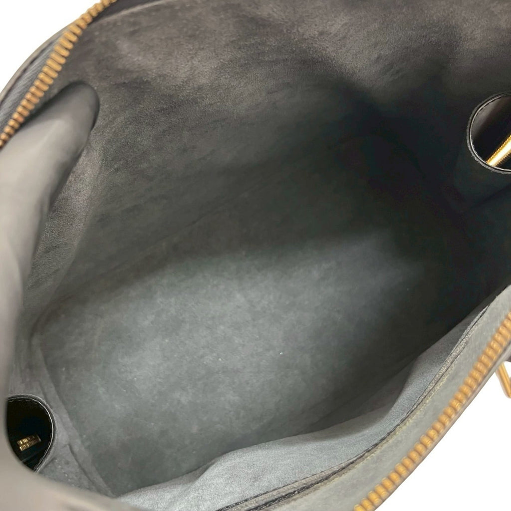 Louis Vuitton Black Leather Boston Bag Handbag