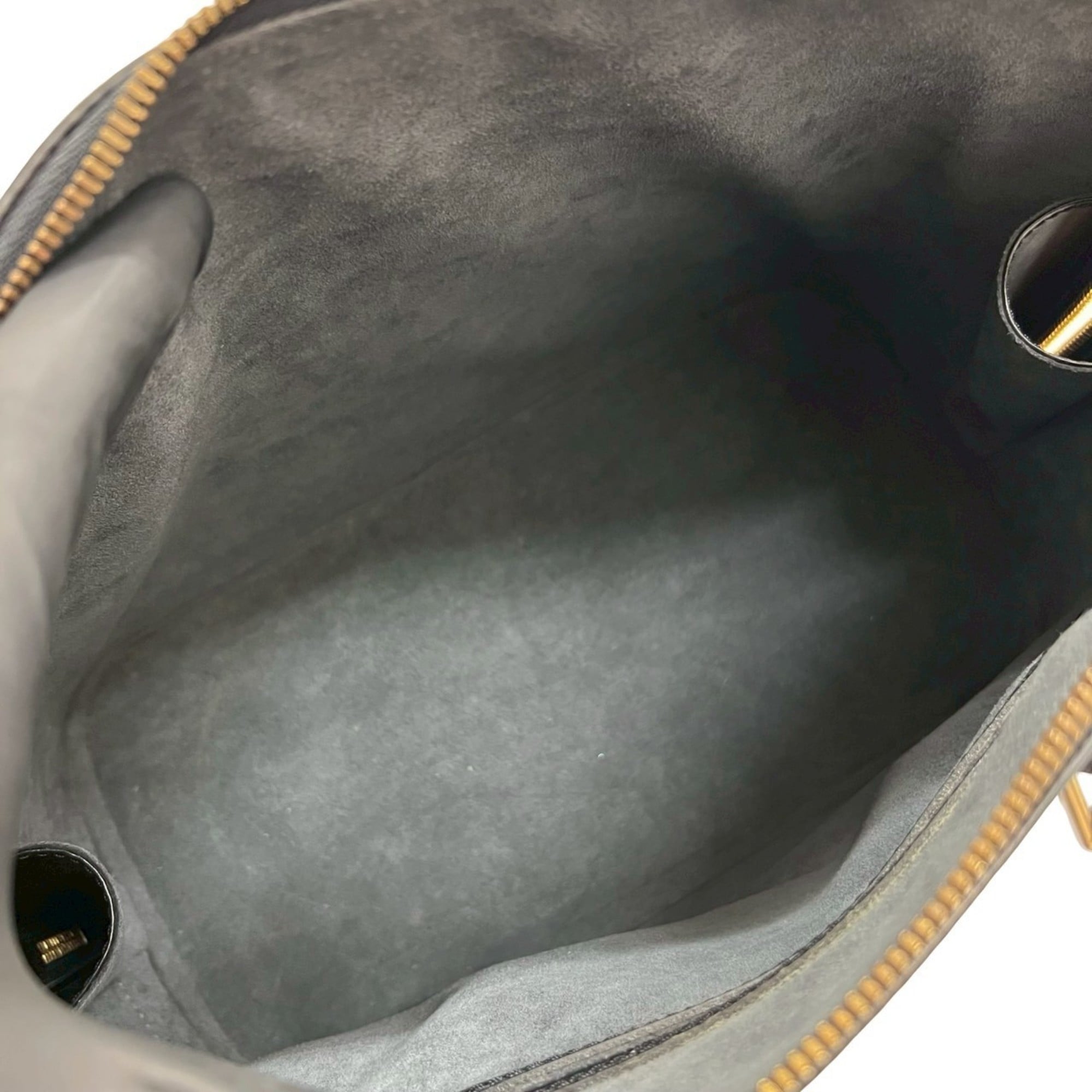 Louis Vuitton Black Leather Boston Bag Handbag