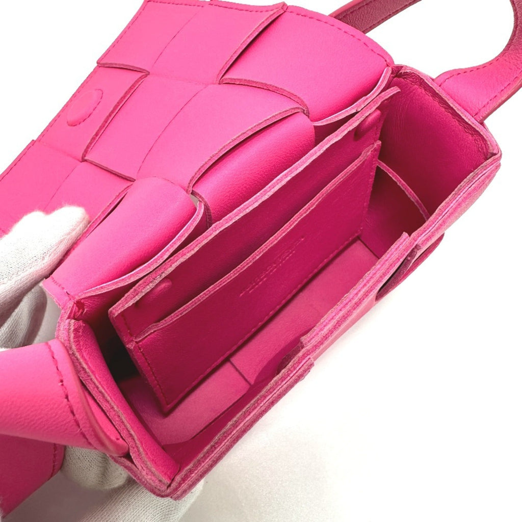 Bottega Veneta Pink Leather Pochette Shoulder Bag