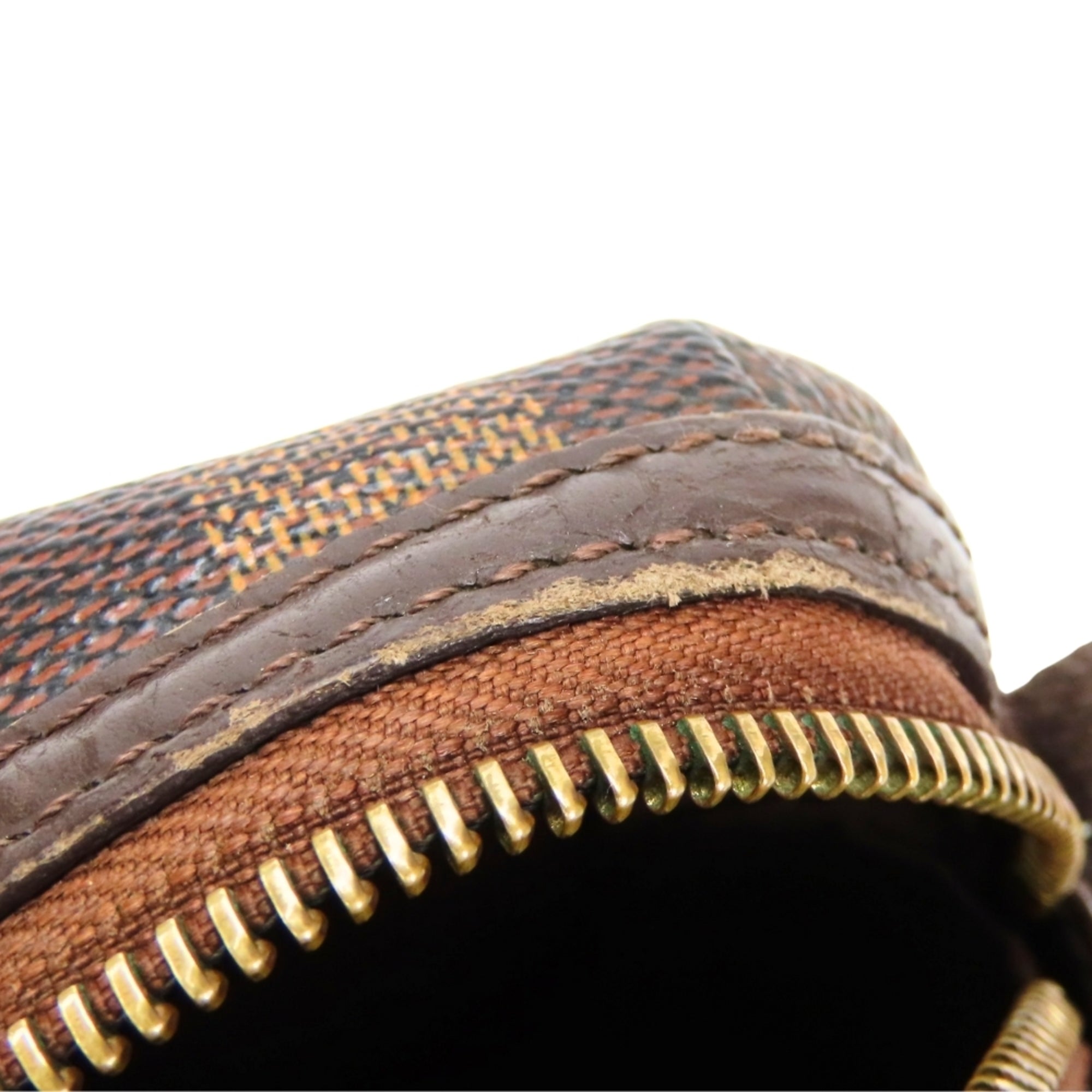 Louis Vuitton Damier Brown Damier Canvas Ebene Damier Canvas Leather Shoulder Bag