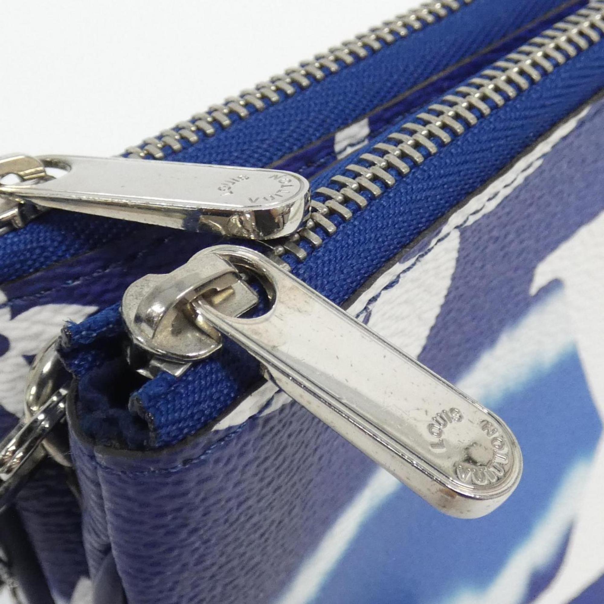 Louis Vuitton Blue Coated Canvas Pochette Shoulder Bag
