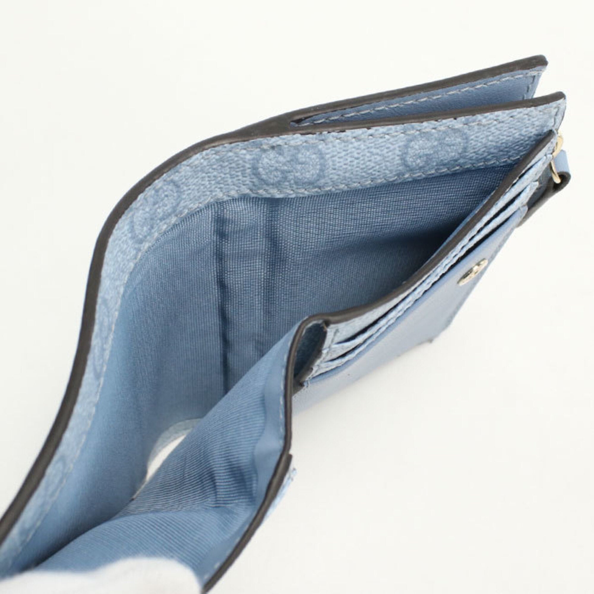 Gucci Blue Leather Wallet (Bi-Fold) (Pre-Owned)