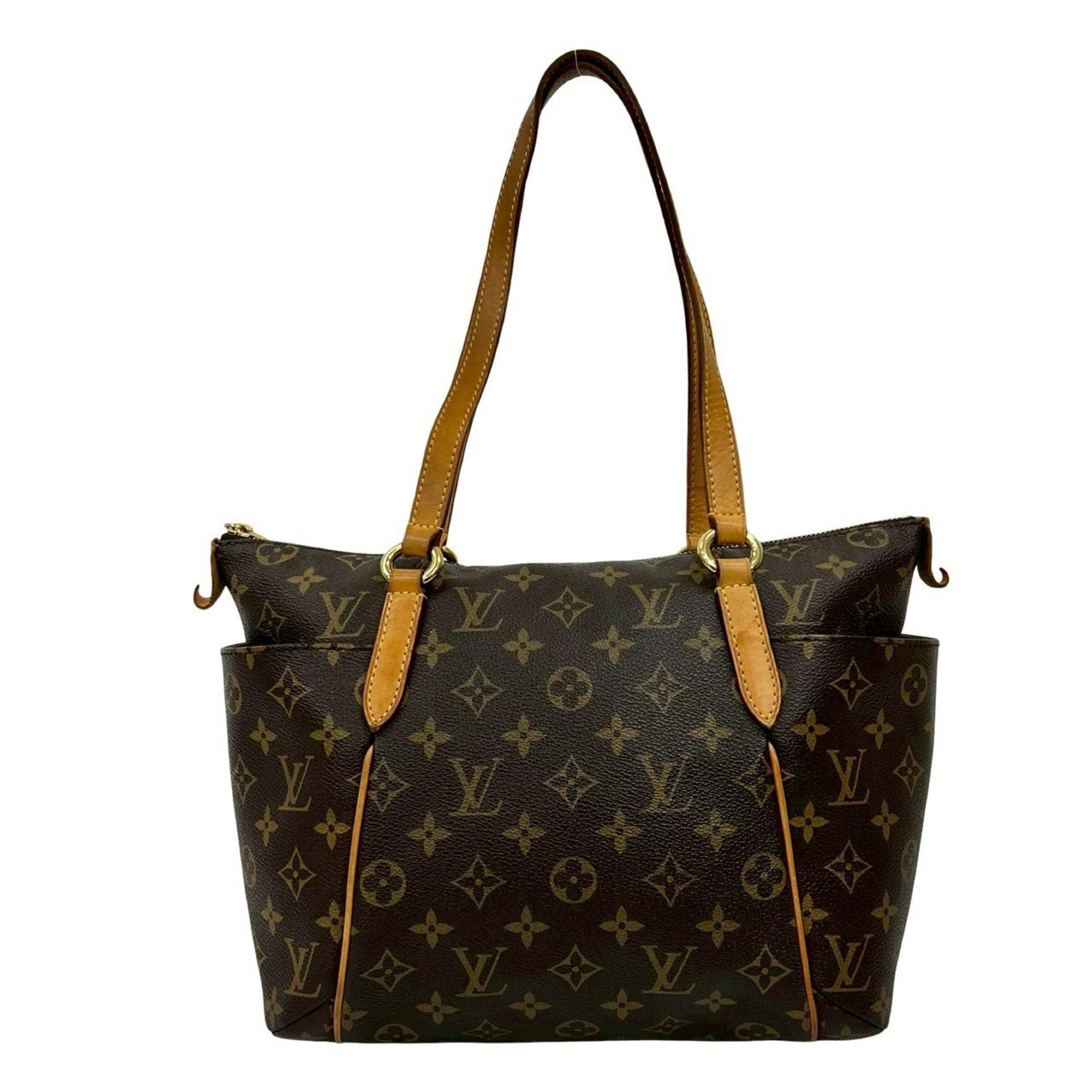 Louis Vuitton Brown Leather Pvc Handbag Shoulder Bag Tote Bag