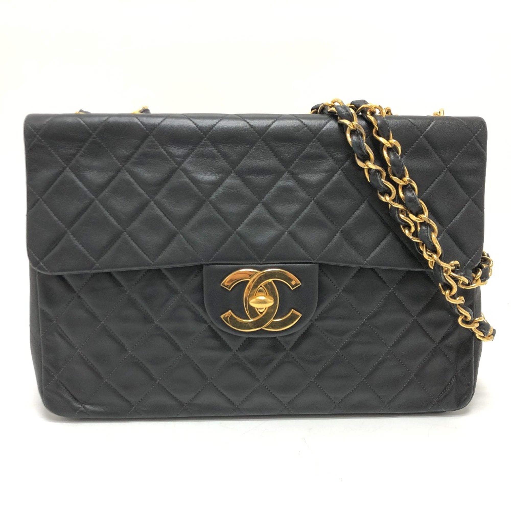 Chanel Black Leather Shoulder Bag