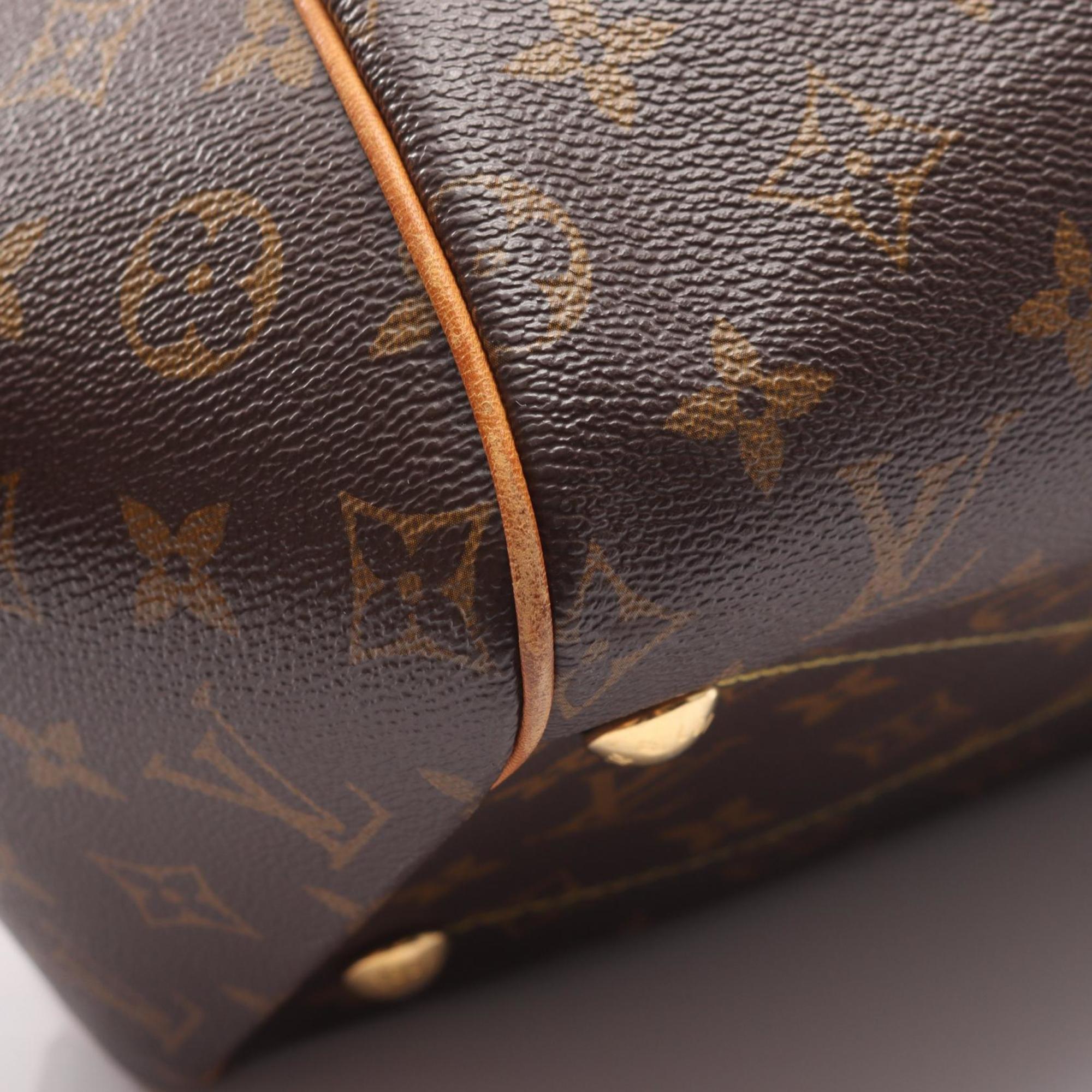 Louis Vuitton Brown Pvc Coated Canvas Leather Handbag