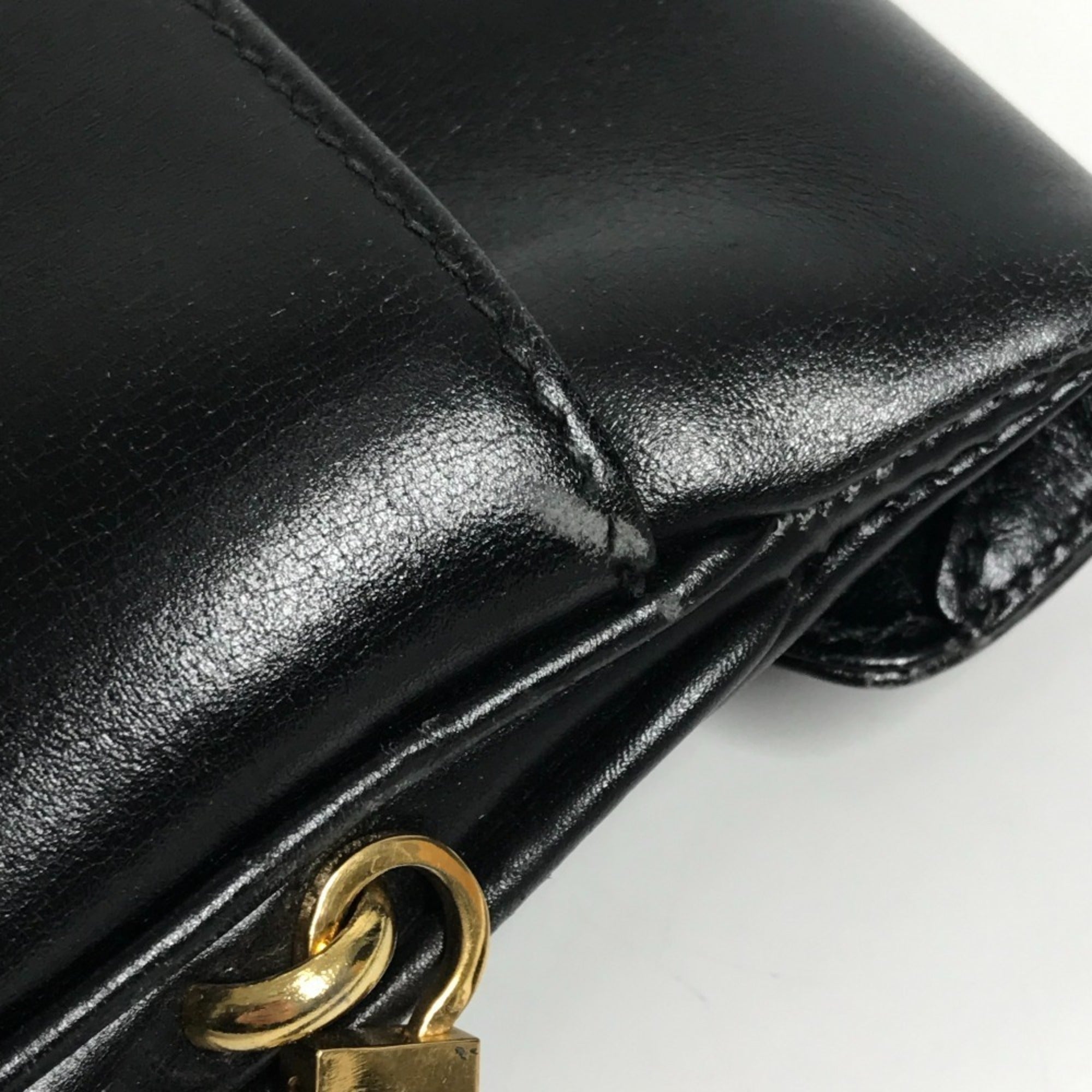Gucci Black Leather Pochette Shoulder Bag (Pre-Owned)