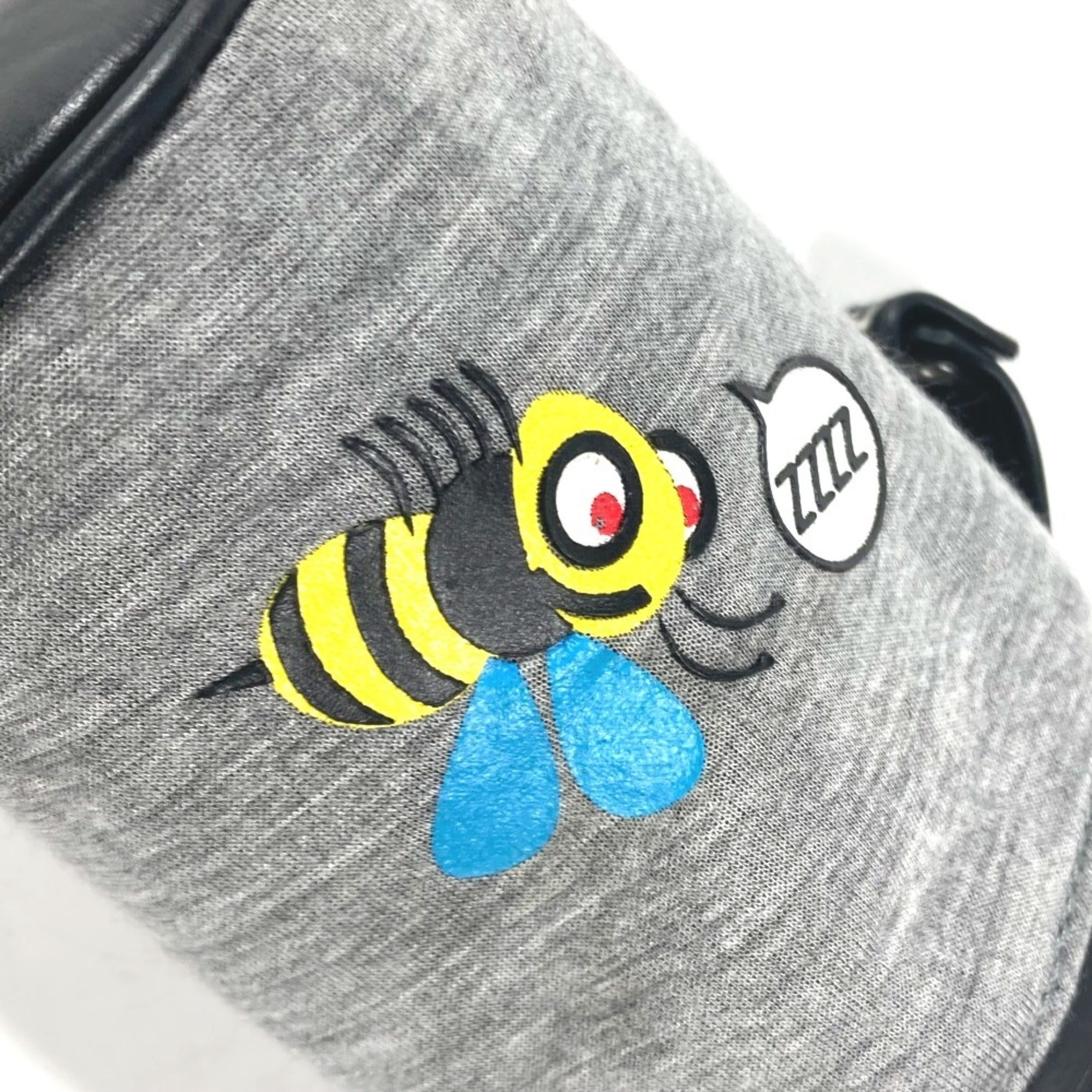 Fendi Gray Yellow Canvas Pouch