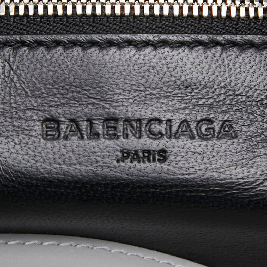 Balenciaga Gray Metal Leather Handbag Tote