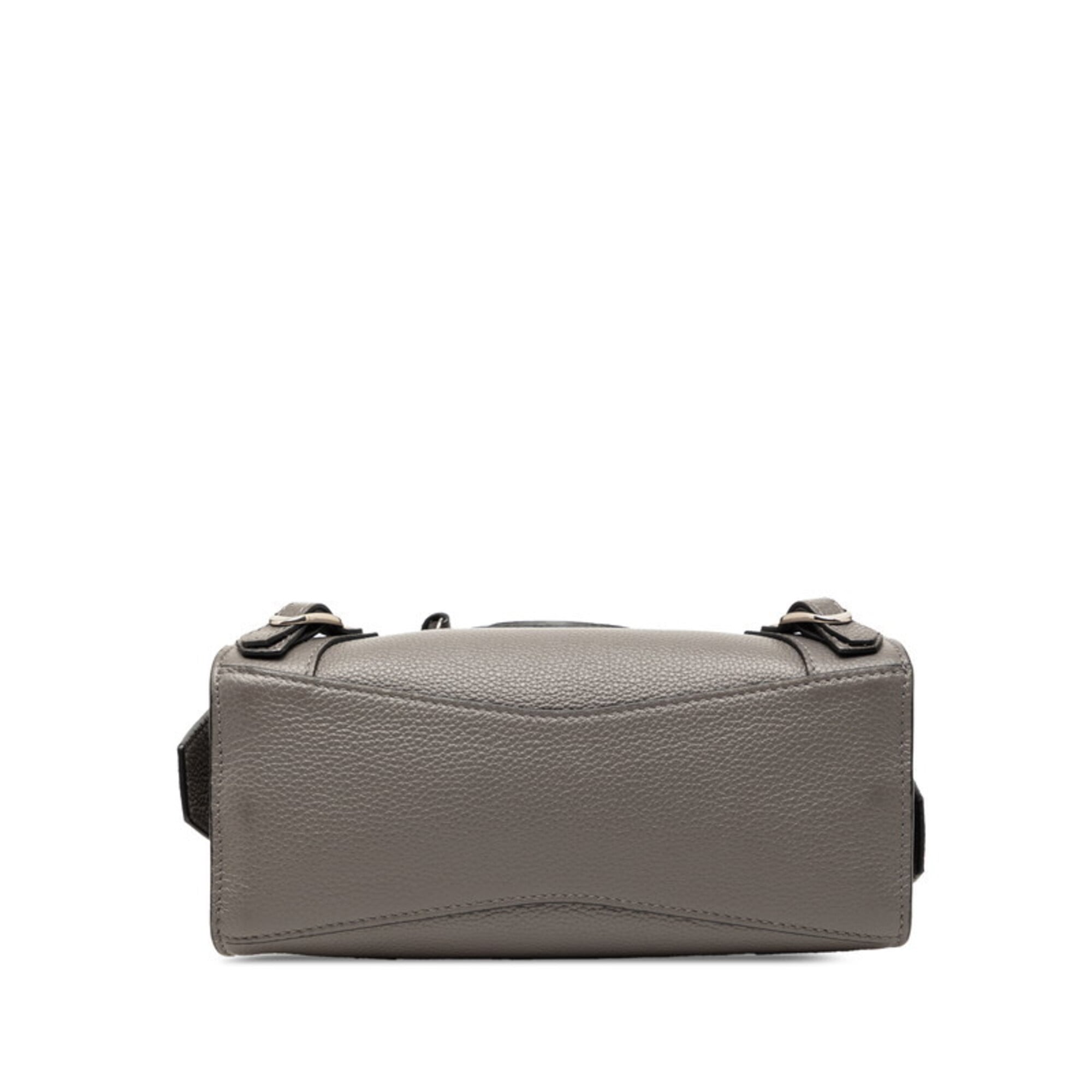 Balenciaga Gray Leather Handbag Shoulder