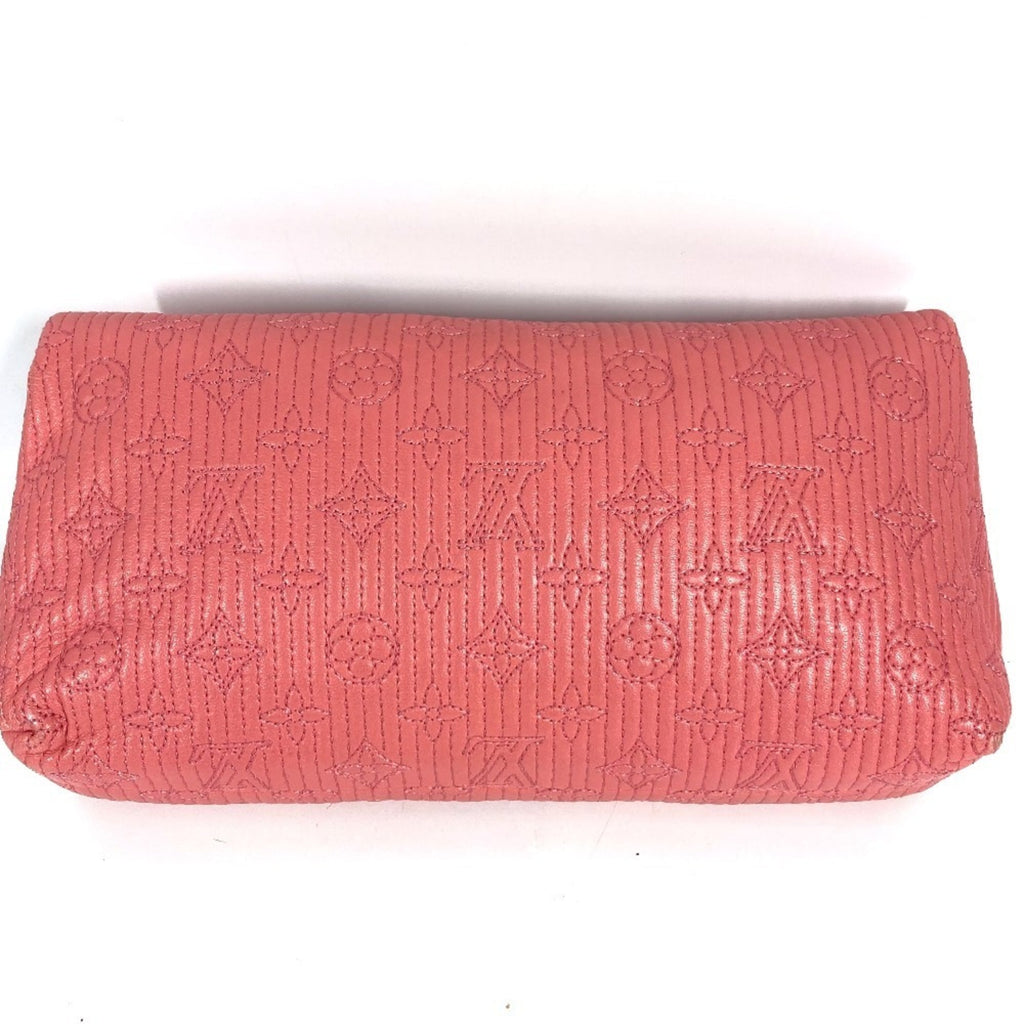 Louis Vuitton Pink Rose Leather Clutch Bag