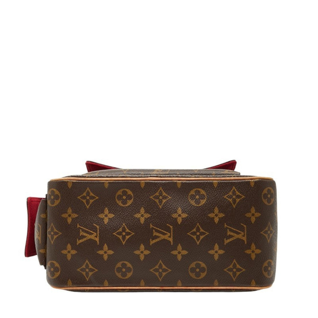 Louis Vuitton Brown Pvc Leather Handbag
