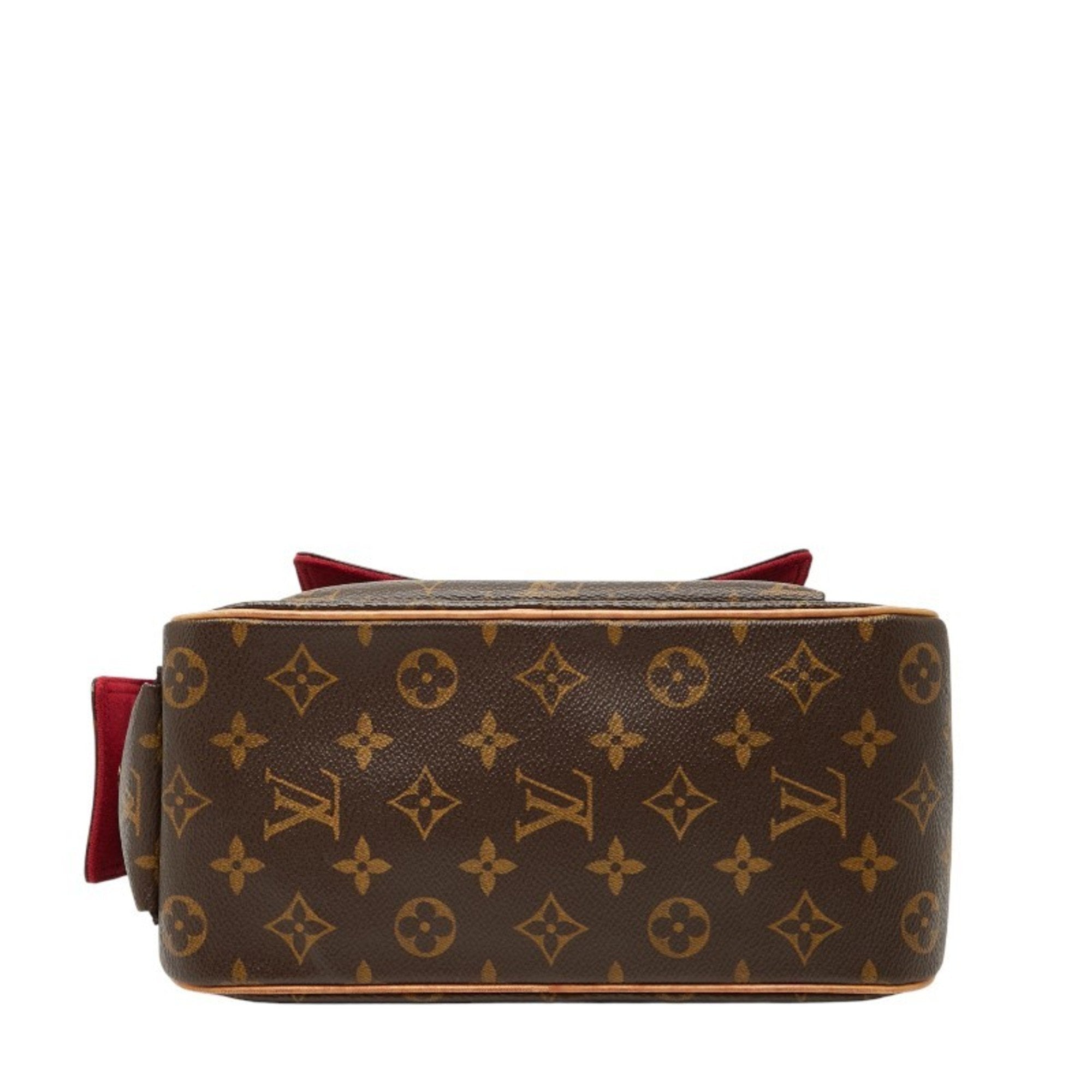 Louis Vuitton Brown Pvc Leather Handbag
