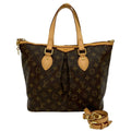 Louis Vuitton Brown Leather Pvc Handbag Shoulder Bag